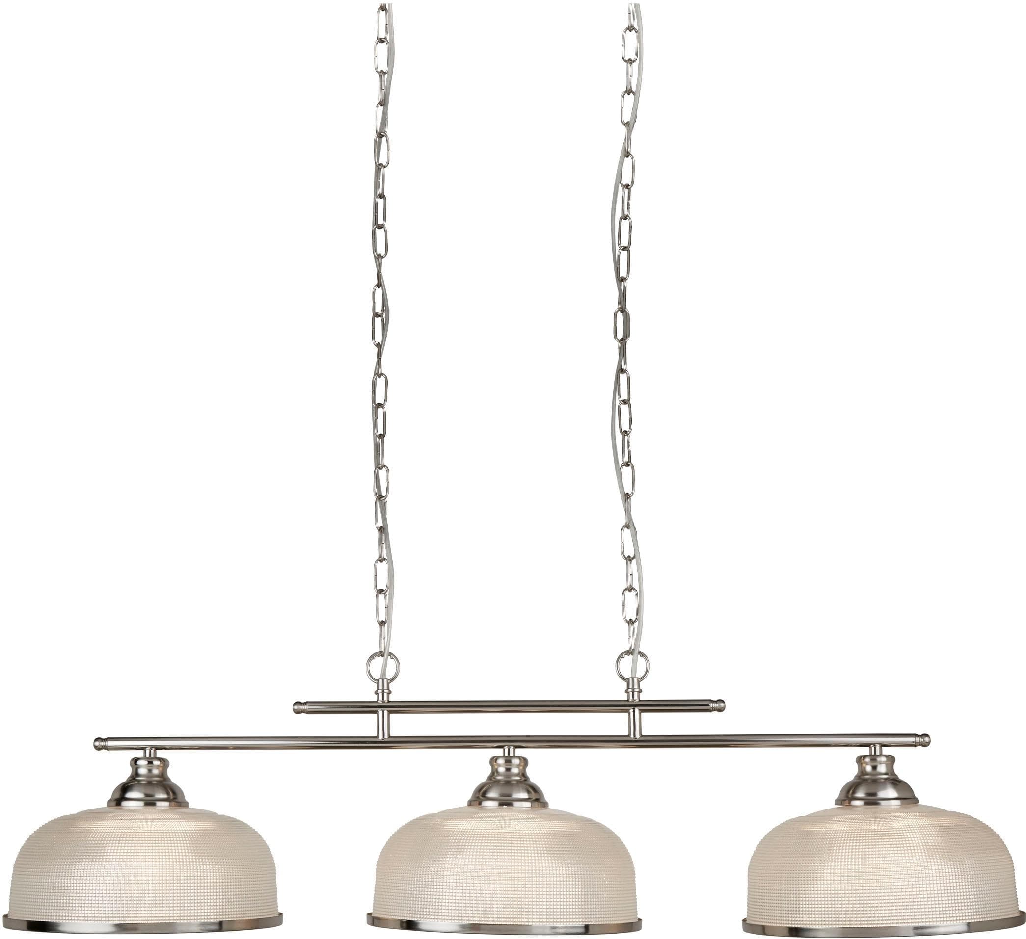 Searchlight Bistro II Pendelleuchte Silber 3-flammig