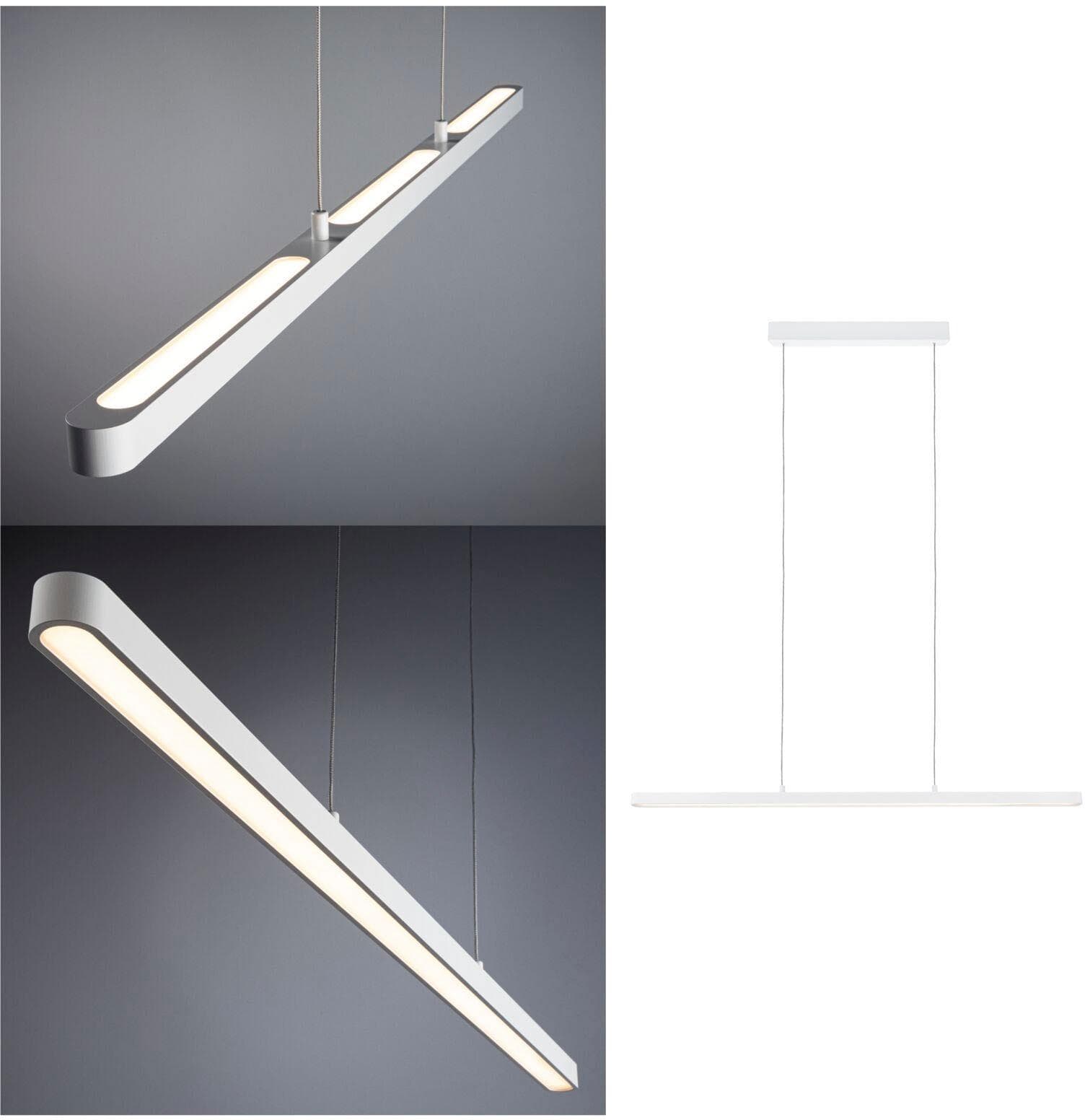 Paulmann LED Pendelleuchte Lento - Höhenverstellbar, Warmweiß, Aluminium Design