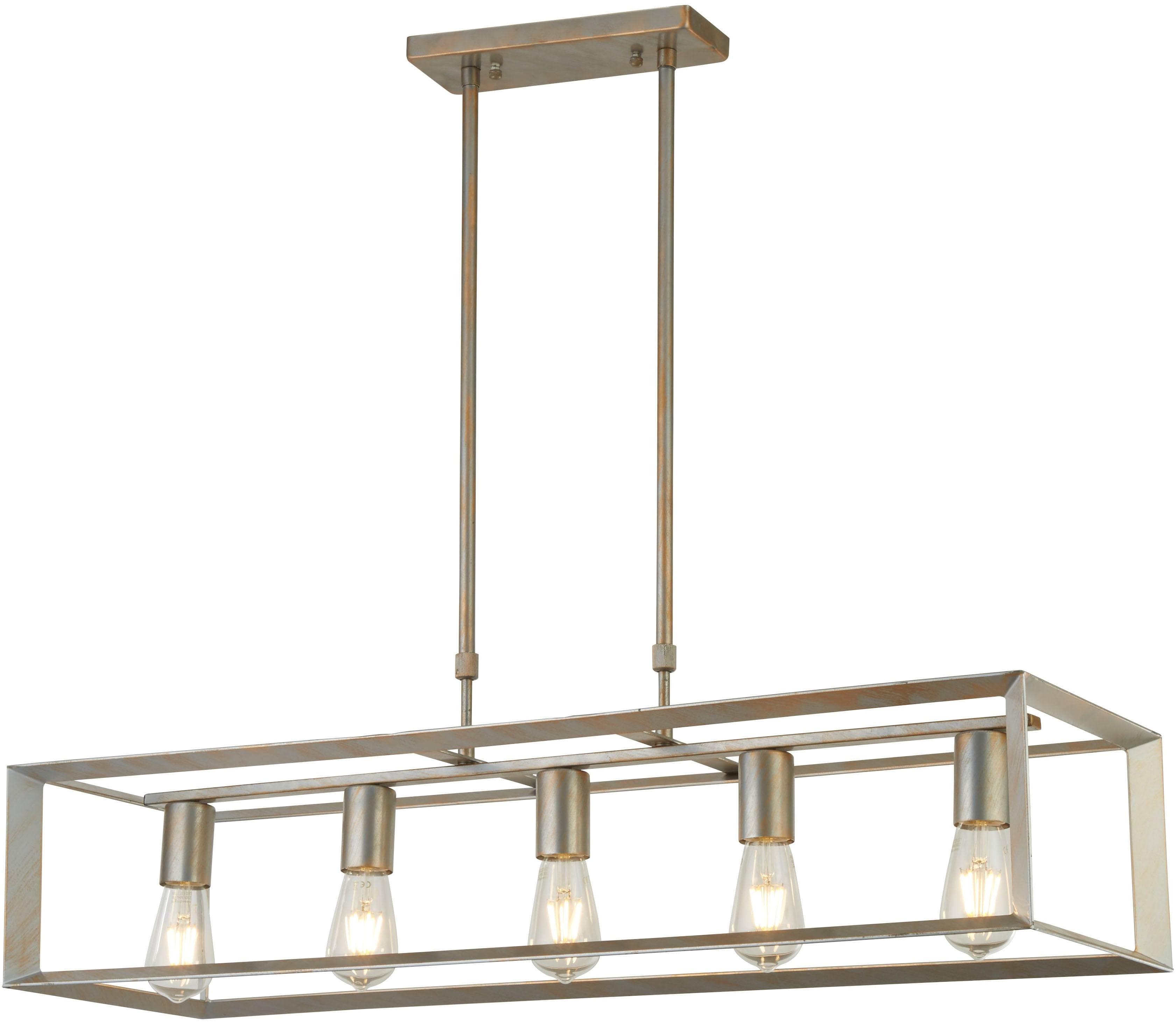 Hängeleuchte aus Stahl in Silber und Gold