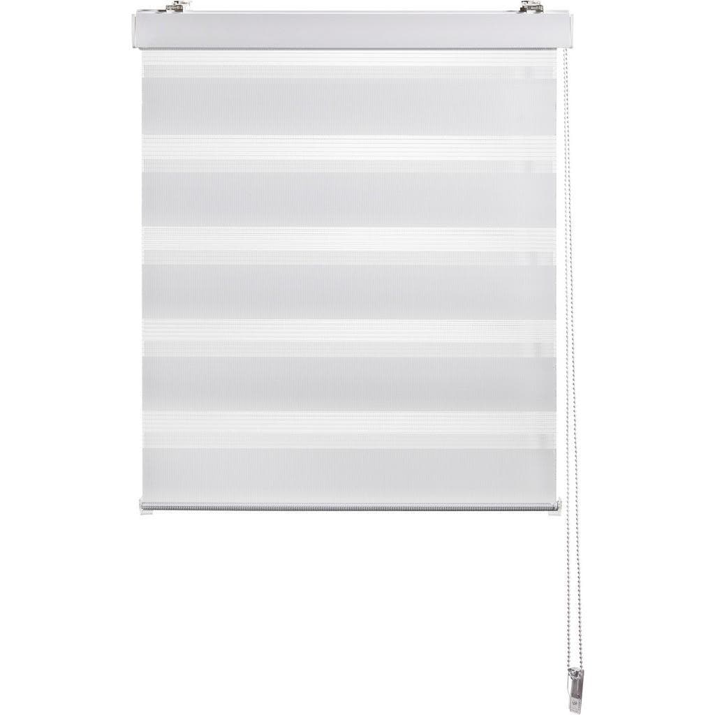 Boxxx Doppelrollo Weiß Streifen Textil 45x160 cm