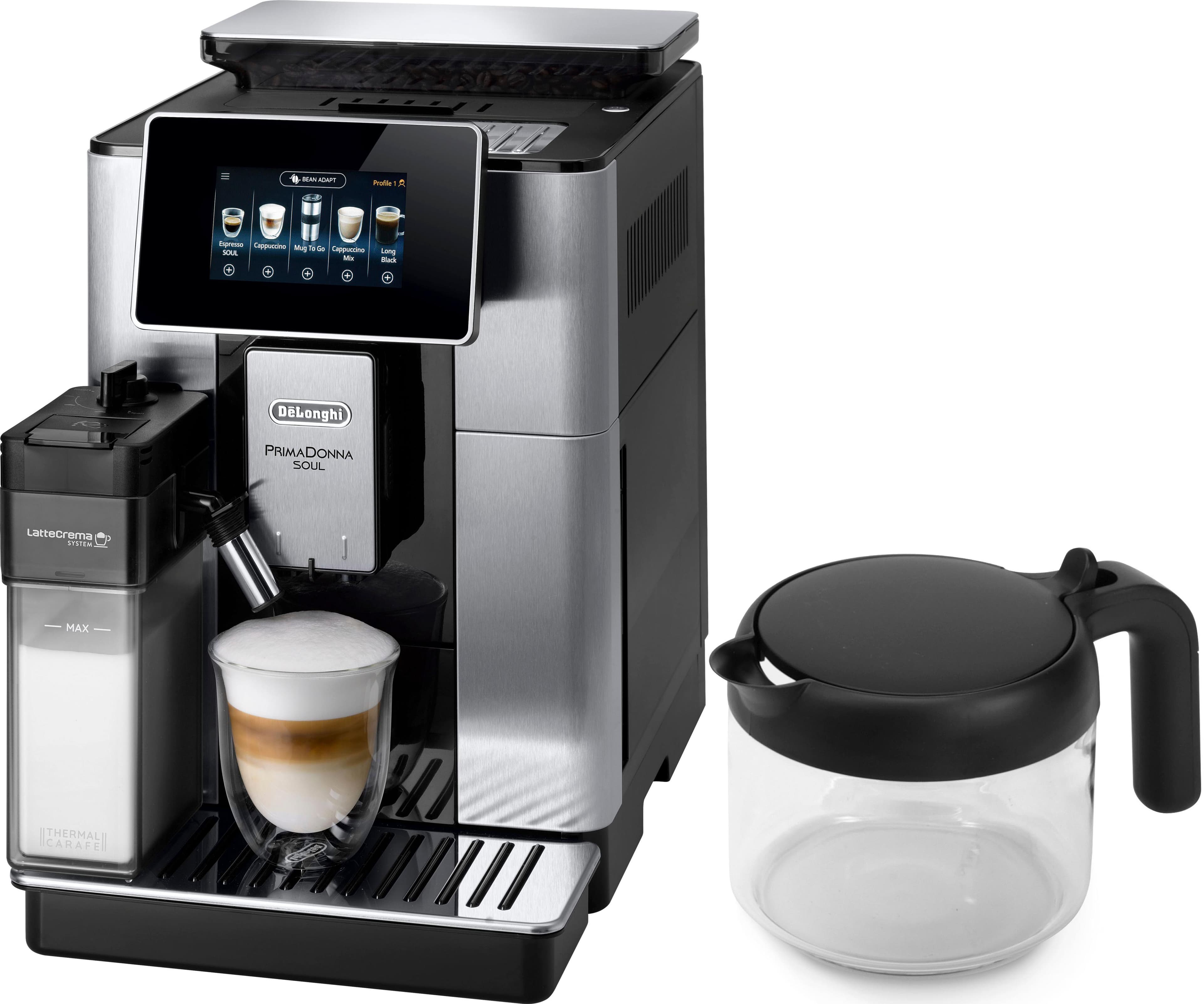 De'Longhi PrimaDonna Soul ECAM610.75.MB Kaffeevollautomat 21 Rezepte 5 Profile