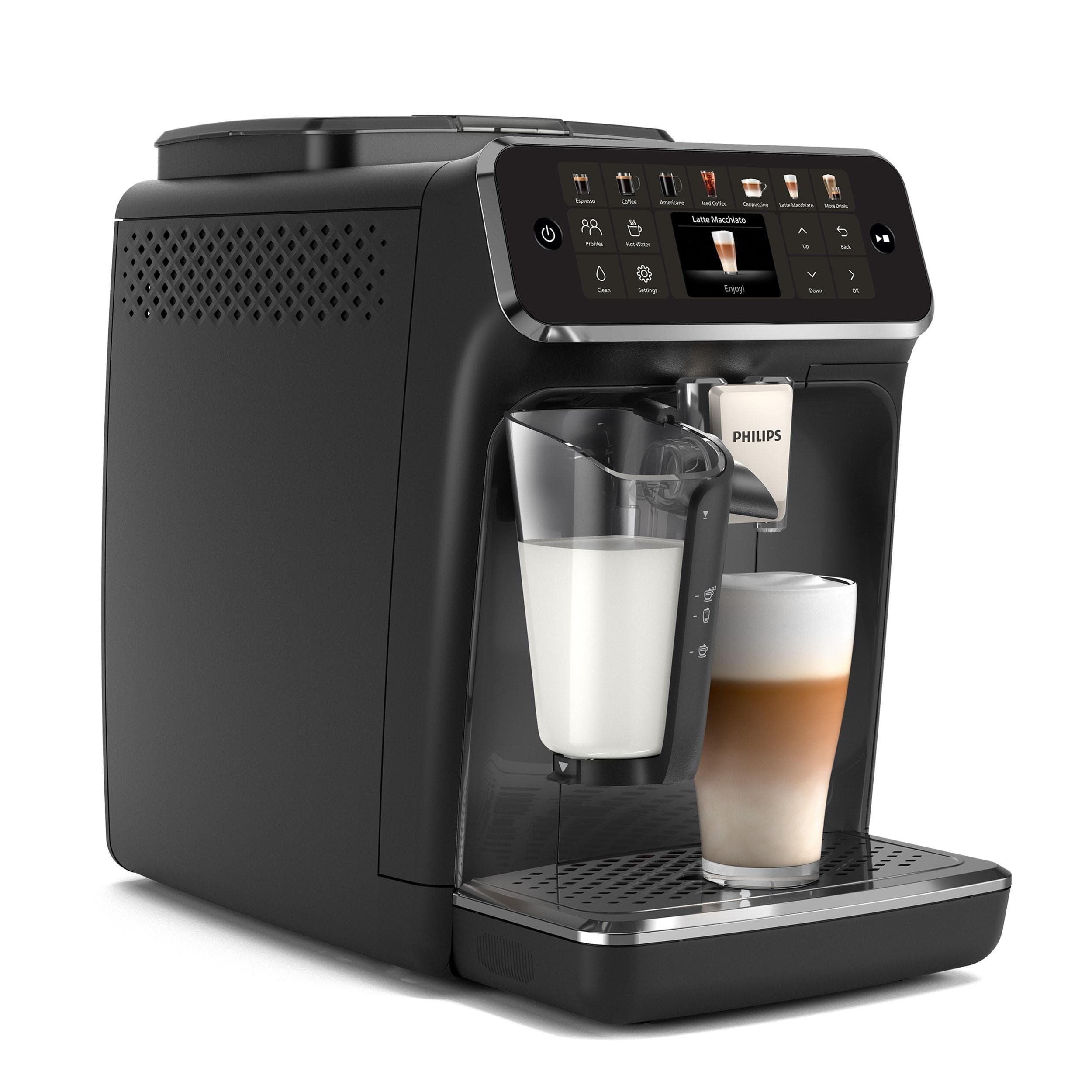 Philips Kaffeevollautomat EP4441/50 4400 Series 12 Kaffeespezialitäten Schwarz