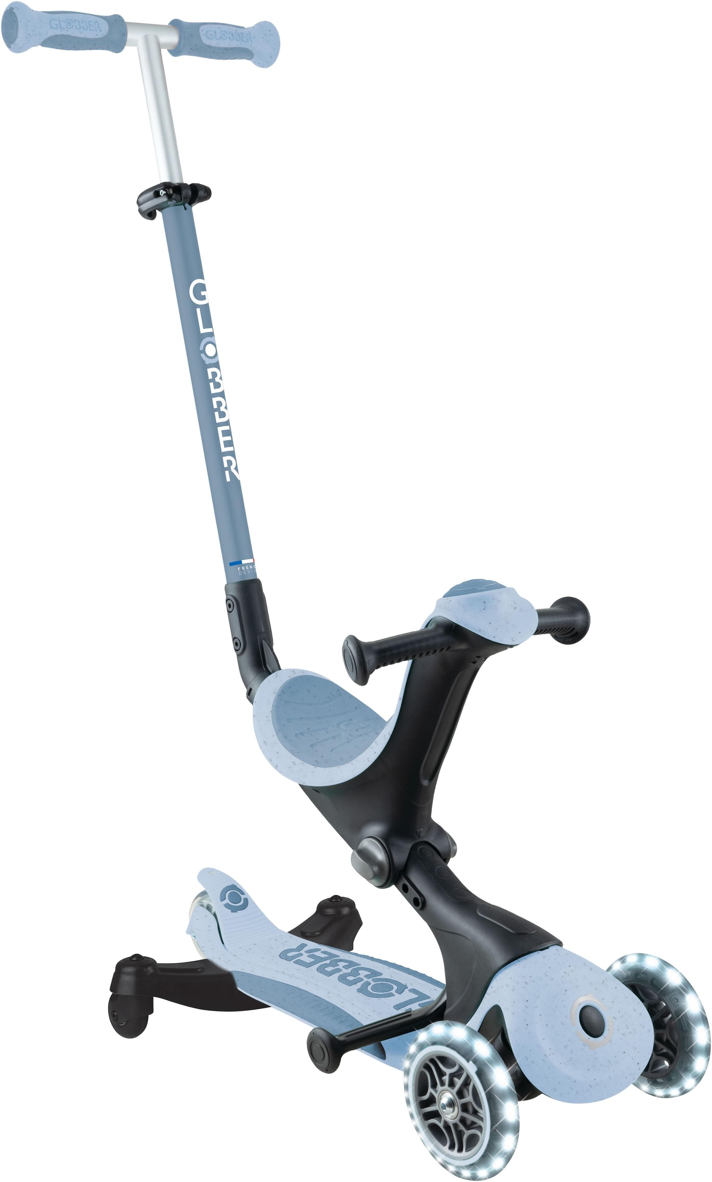 Globber GO-UP DELUXE LIGHTS ECO 360 Tretroller blaubeere 3-in-1