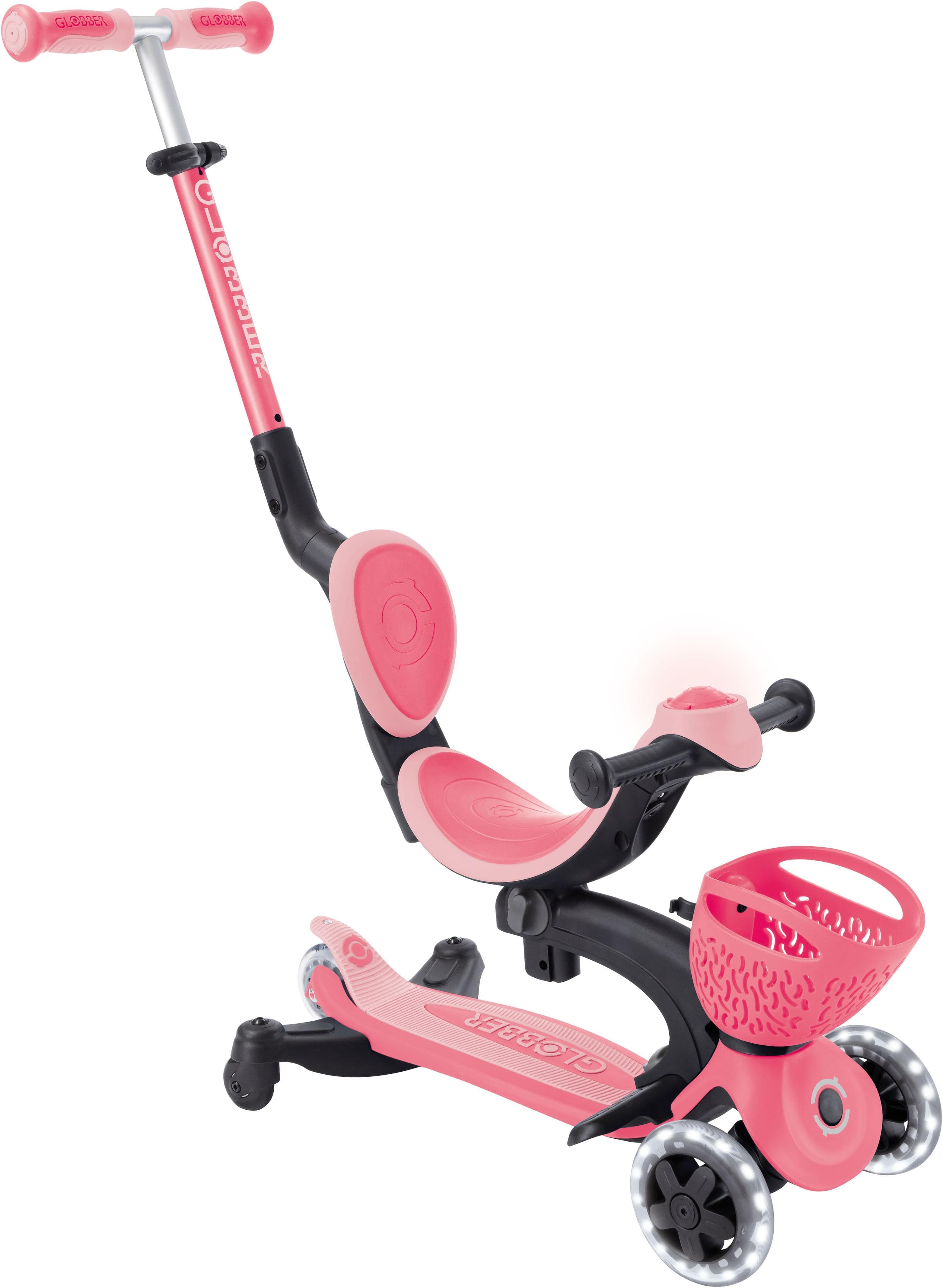 GLOBBER GO-UP BABY 360 LIGHTS Tretroller pink 3-in-1 mit LED
