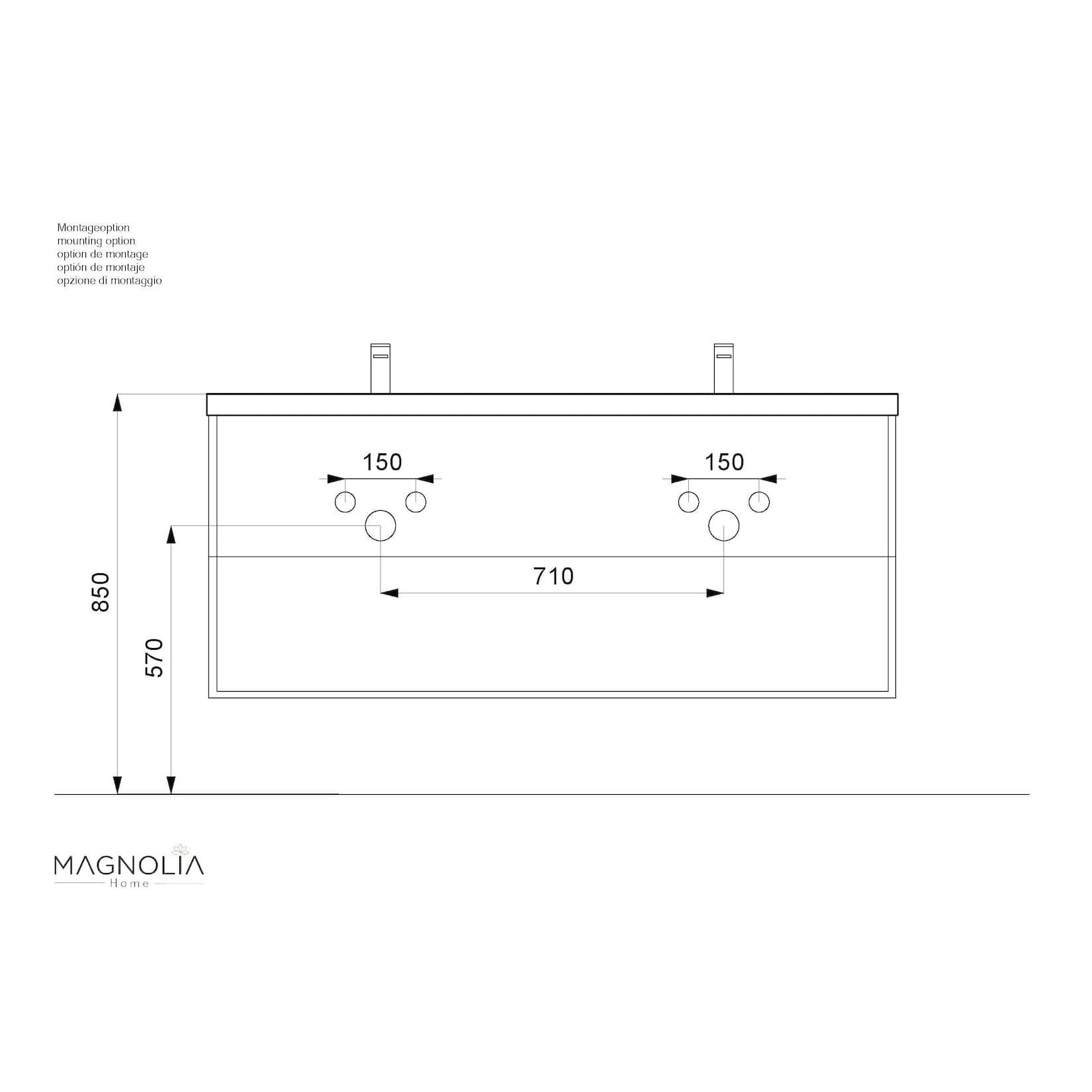 Badmöbel Aurelion XL weiss hochglanz von Posseik