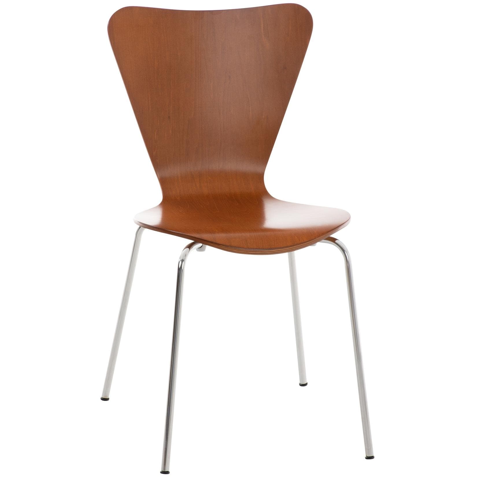 Stapelbarer Besucherstuhl mit Holzrahmen