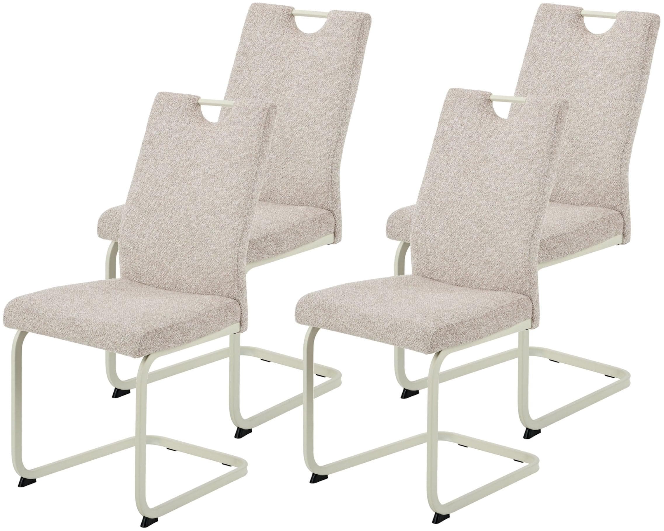 Freischwinger HELA "TIVOLI" Creme Perlweiß Metall