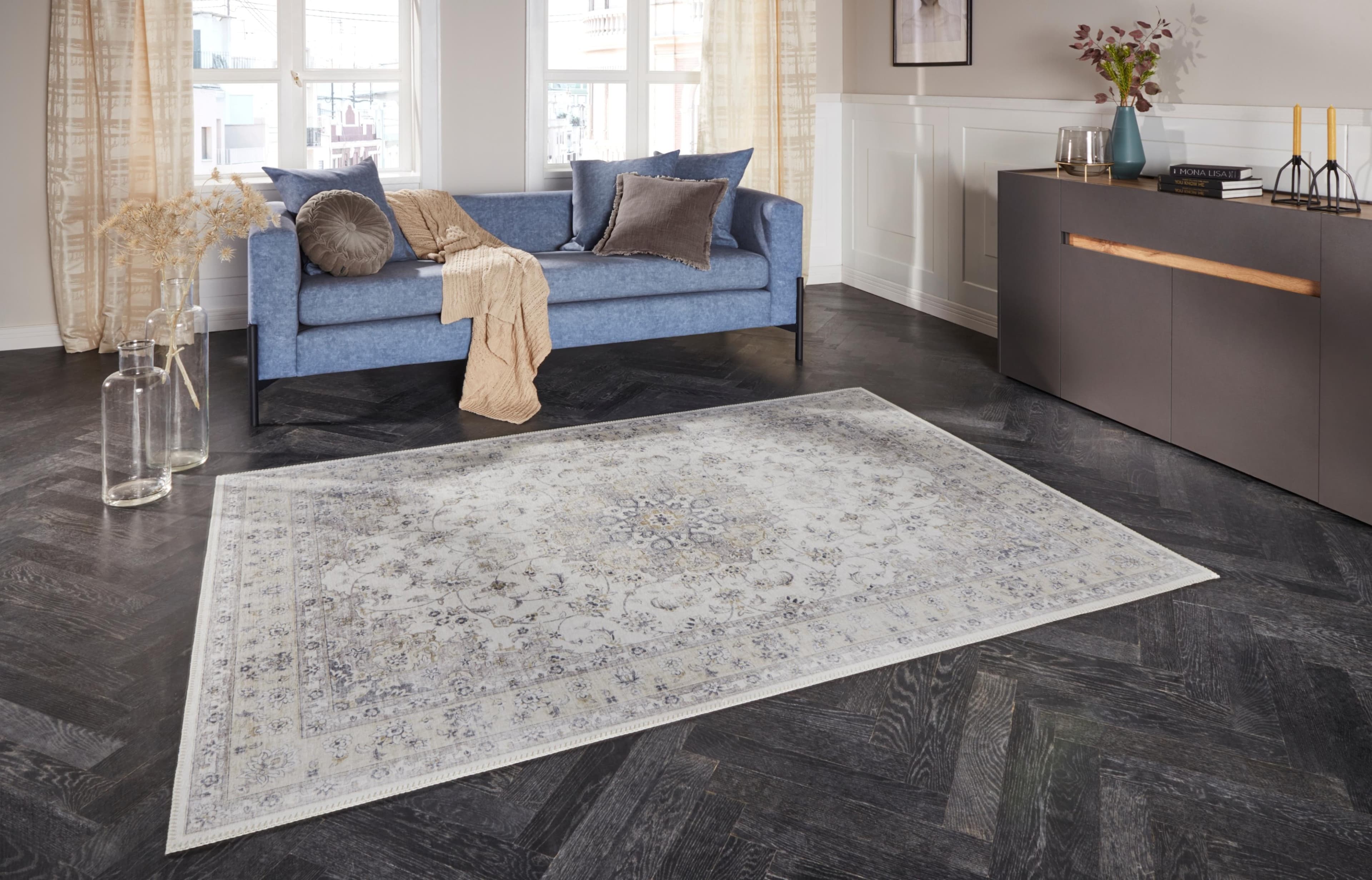 ELLE DECORATION Teppich Nain 120x160cm Polyester Orientalisch Vintage