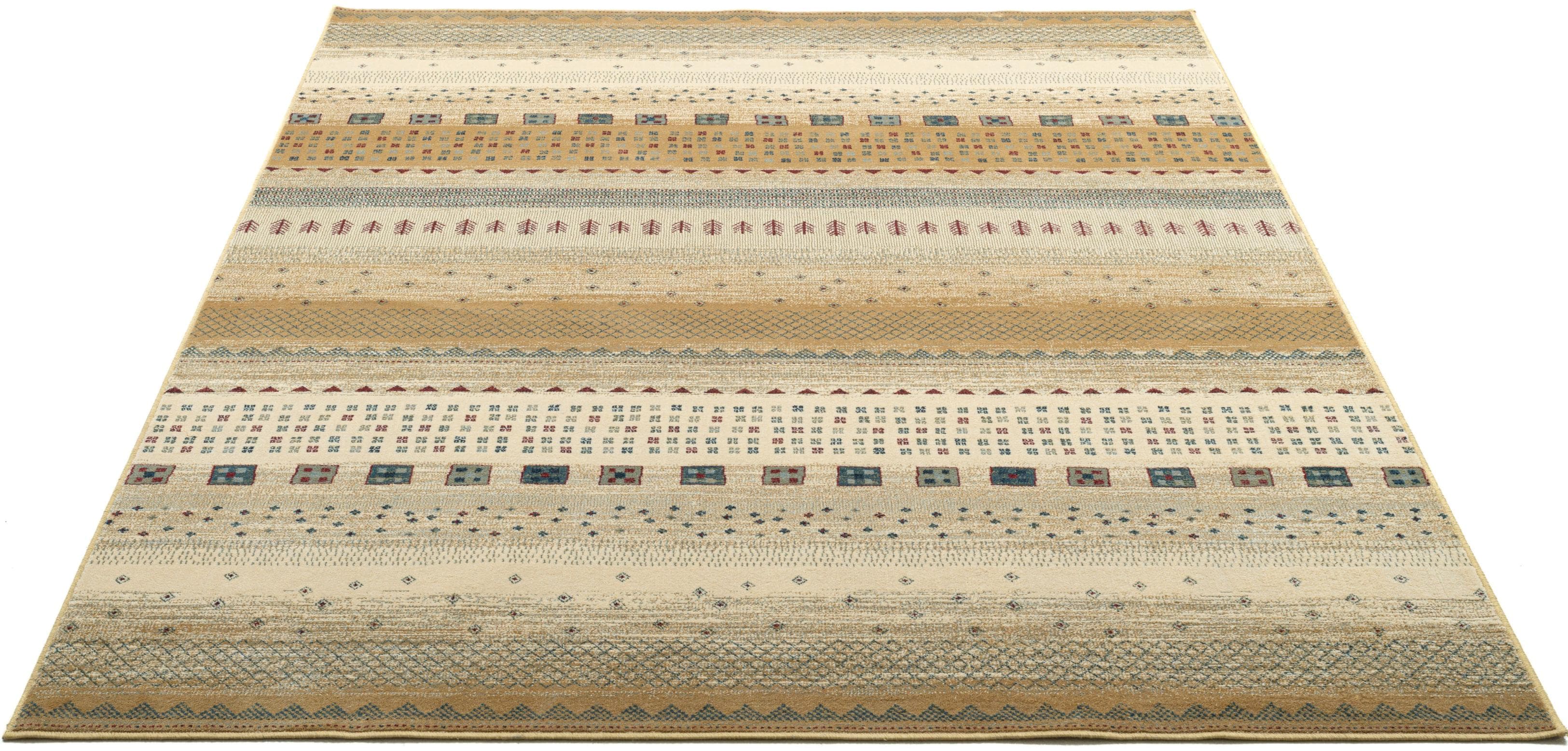 GINO FALCONE Teppich Cherina GF-132 Beige Viskose Ethno Design