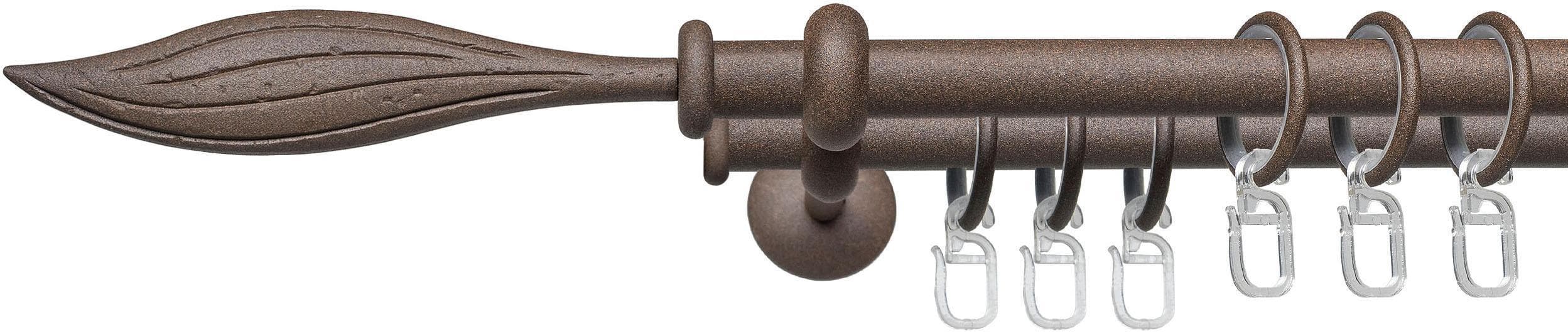 Liedeco Gardinenstange Esp Blatt Rost 200 cm Metall