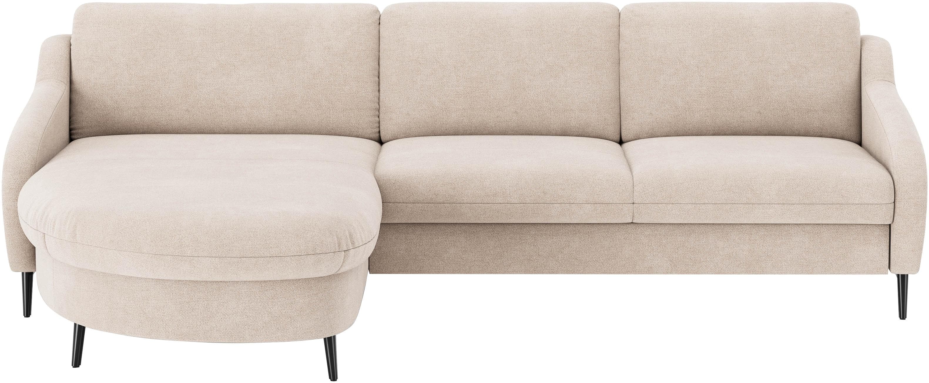 SIT & MORE Ecksofa Soul L-Form Beige Microfaser mit Recamiere