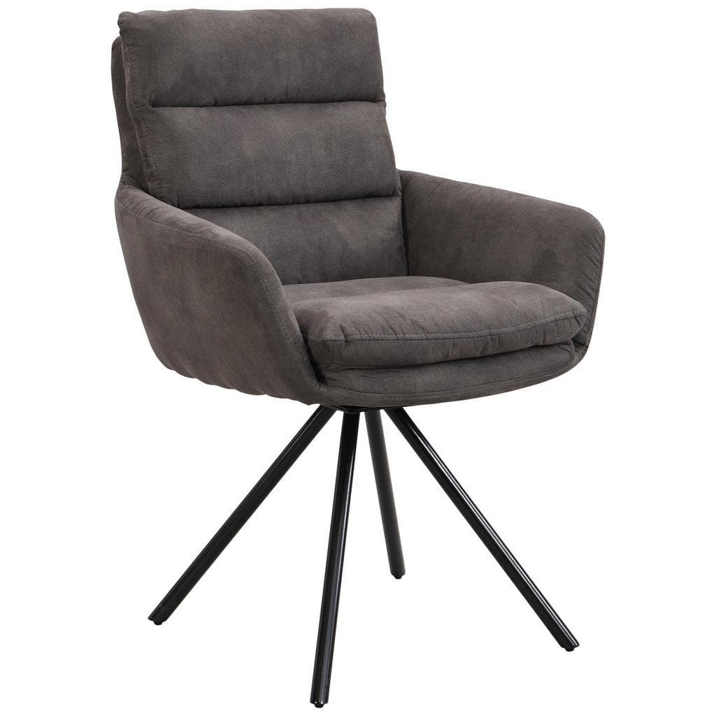 Cantus Armlehnstuhl Grau Metall Textil Esszimmerstuhl
