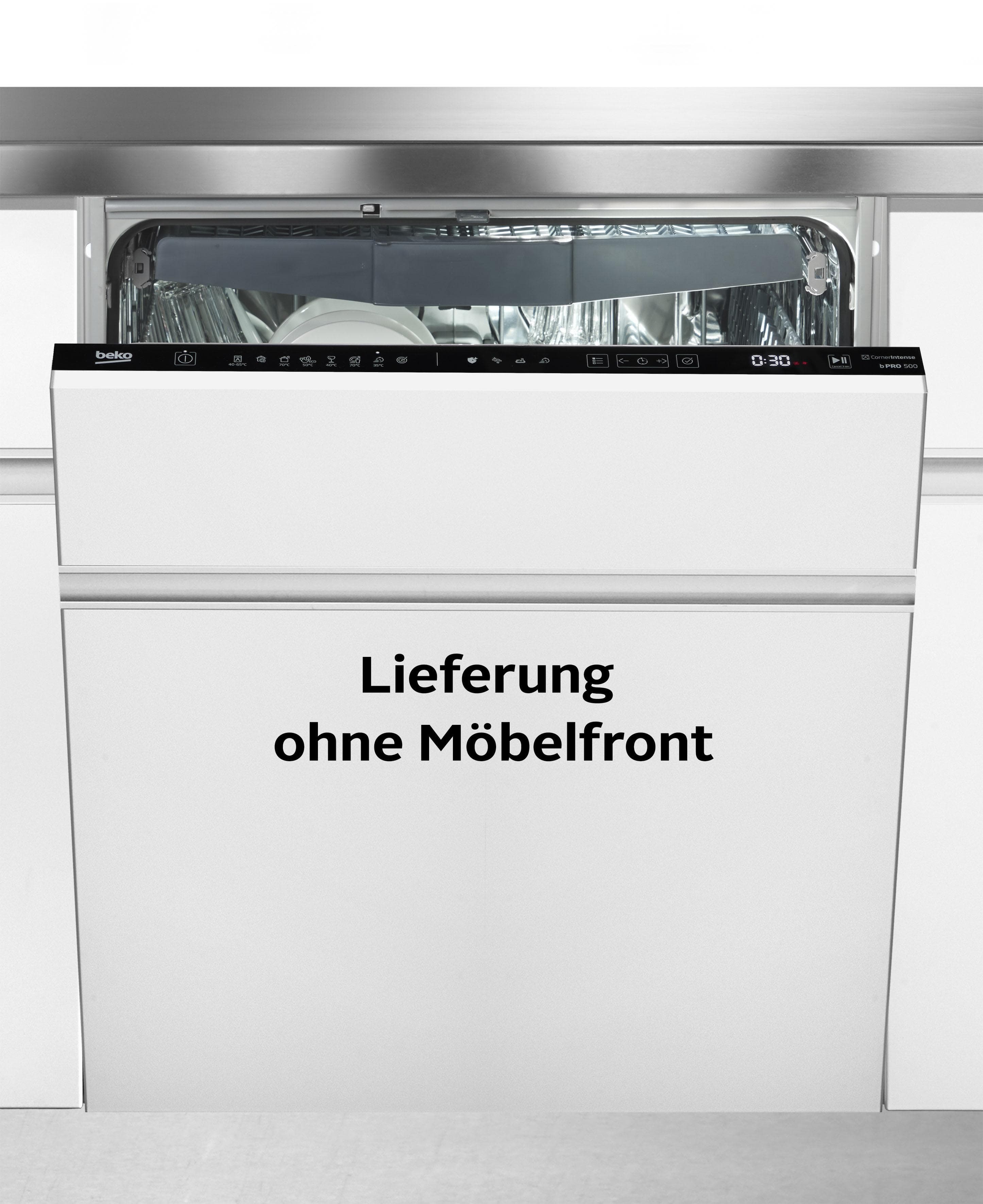 Vollintegrierbarer Geschirrspüler Silber