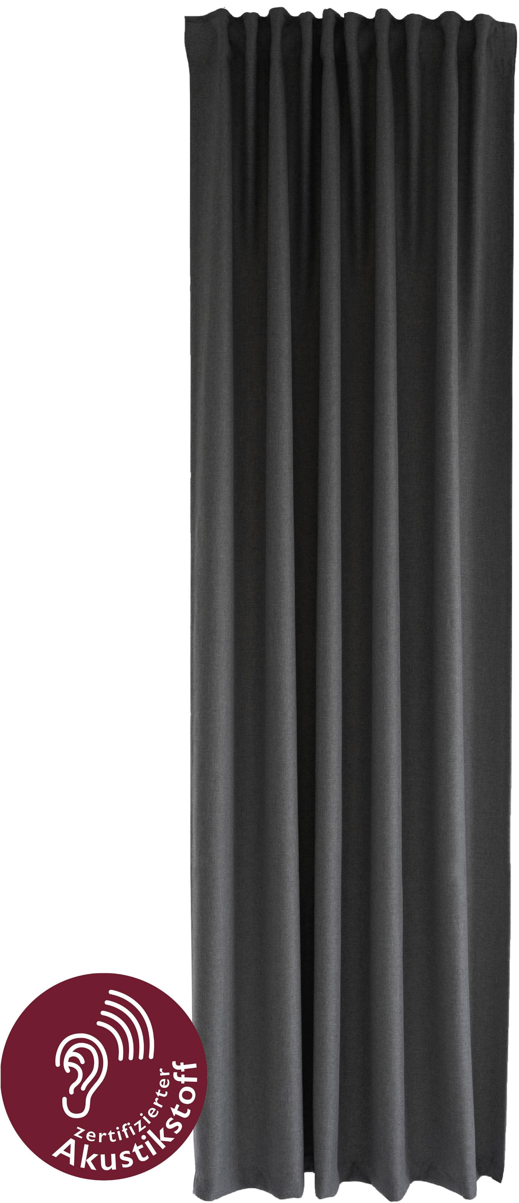 HOMING Vorhang Allen - Blickdichte Graue Gardine mit Verdeckten Schlaufen