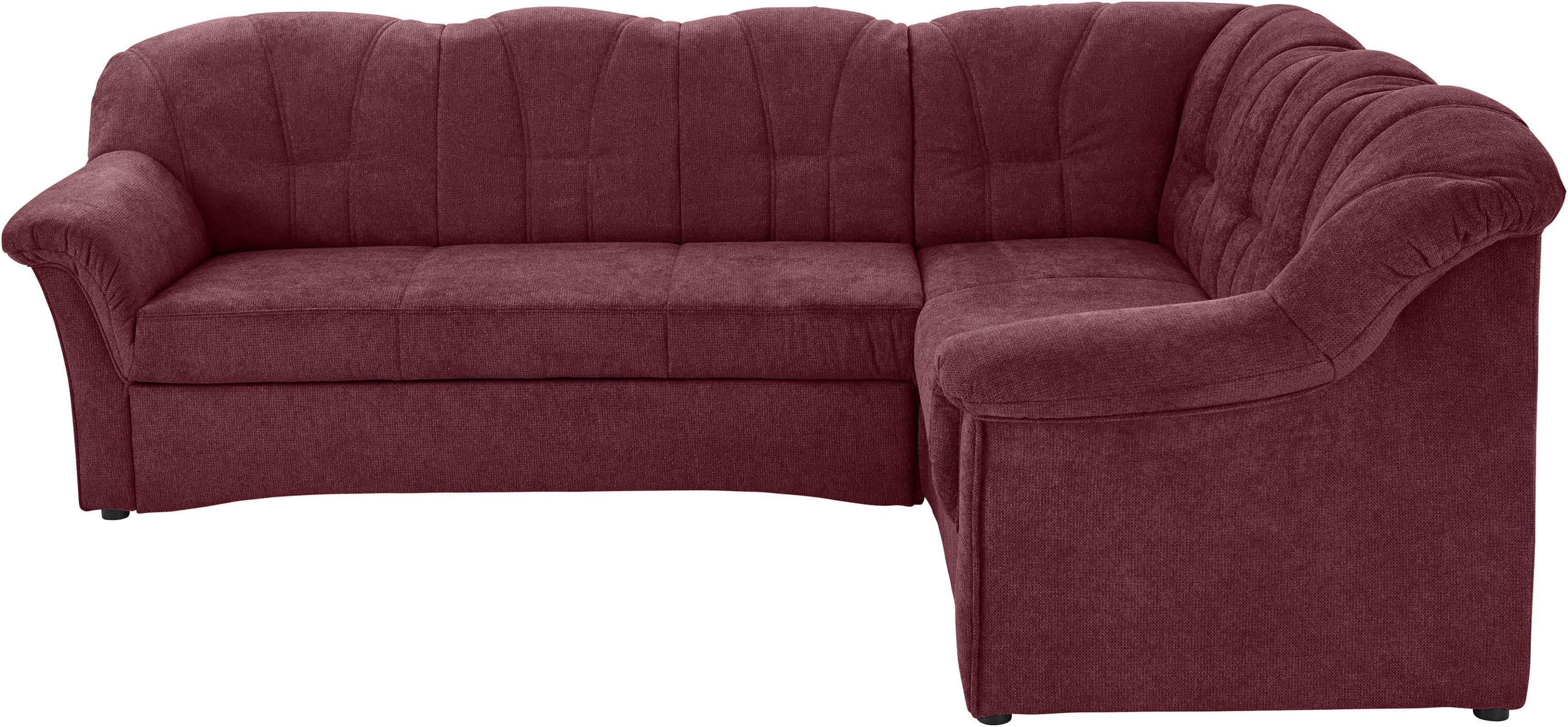 DOMO COLLECTION Ecksofa Papenburg L-Form mit Bettfunktion Lila