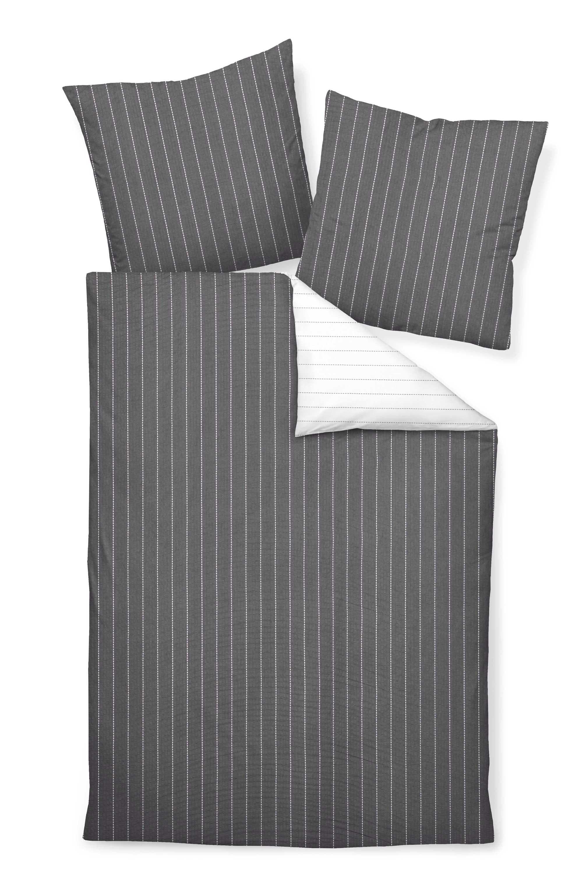 Janine Mako-Soft-Seersucker Bettwäsche Tango Titan - Kuschelig Weich