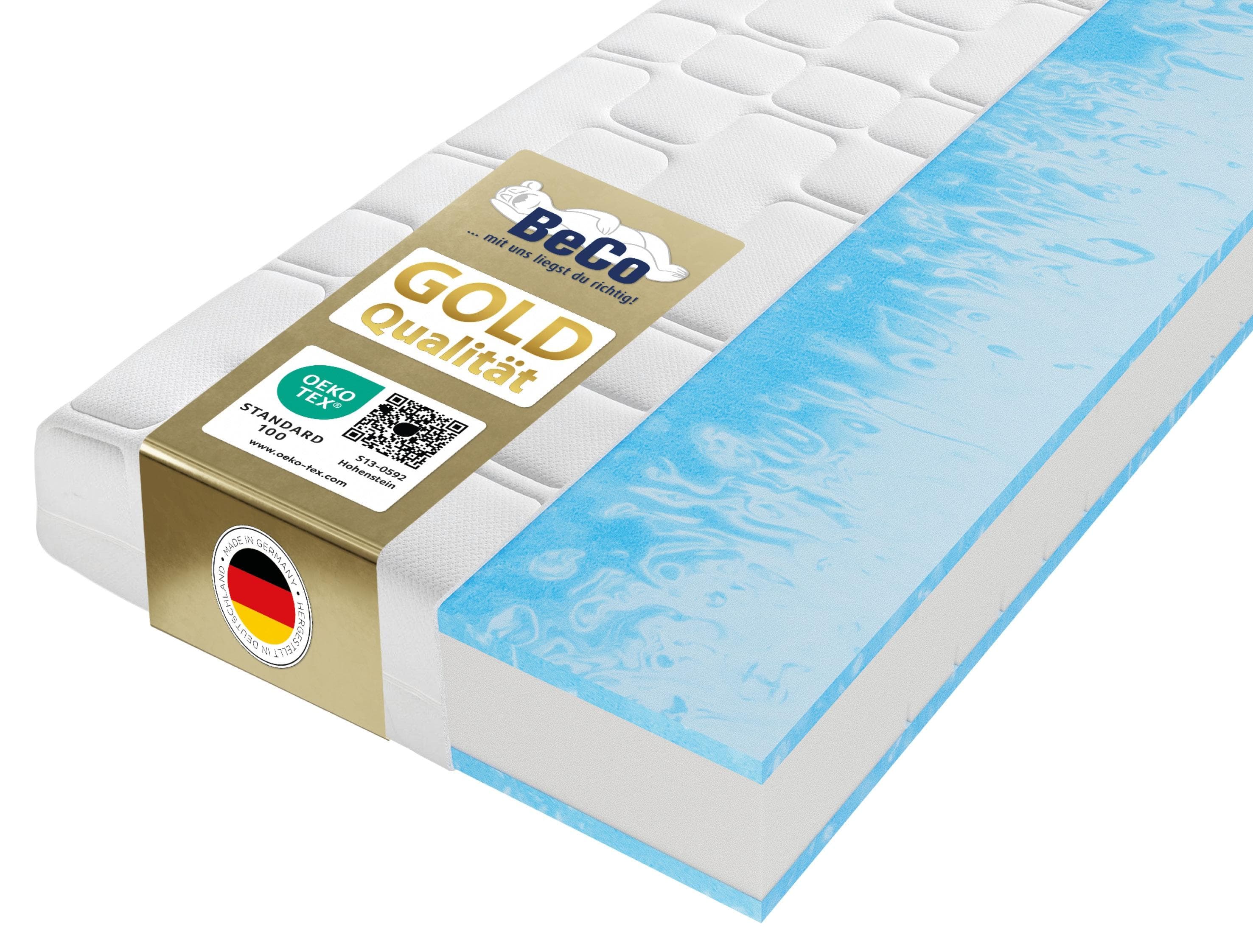 BECO GUMO Maxx GOLD Gelschaummatratze Weiß Wendematratze 25cm Höhe
