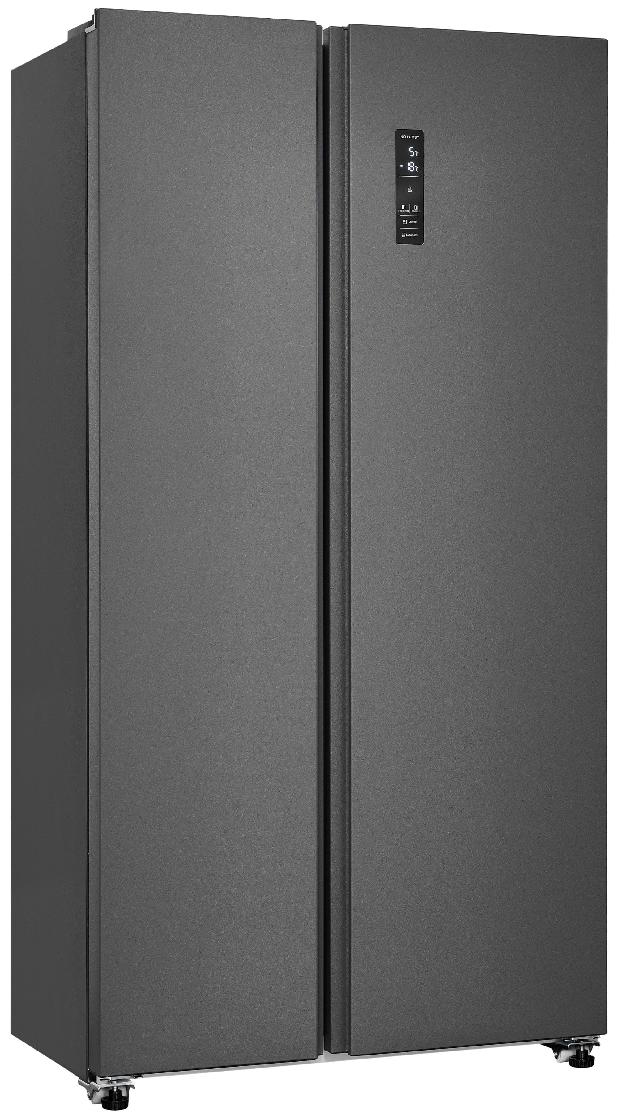 EXQUISIT Side-by-Side Kühlschrank inoxlook-az mit Super-Kühl-Modus