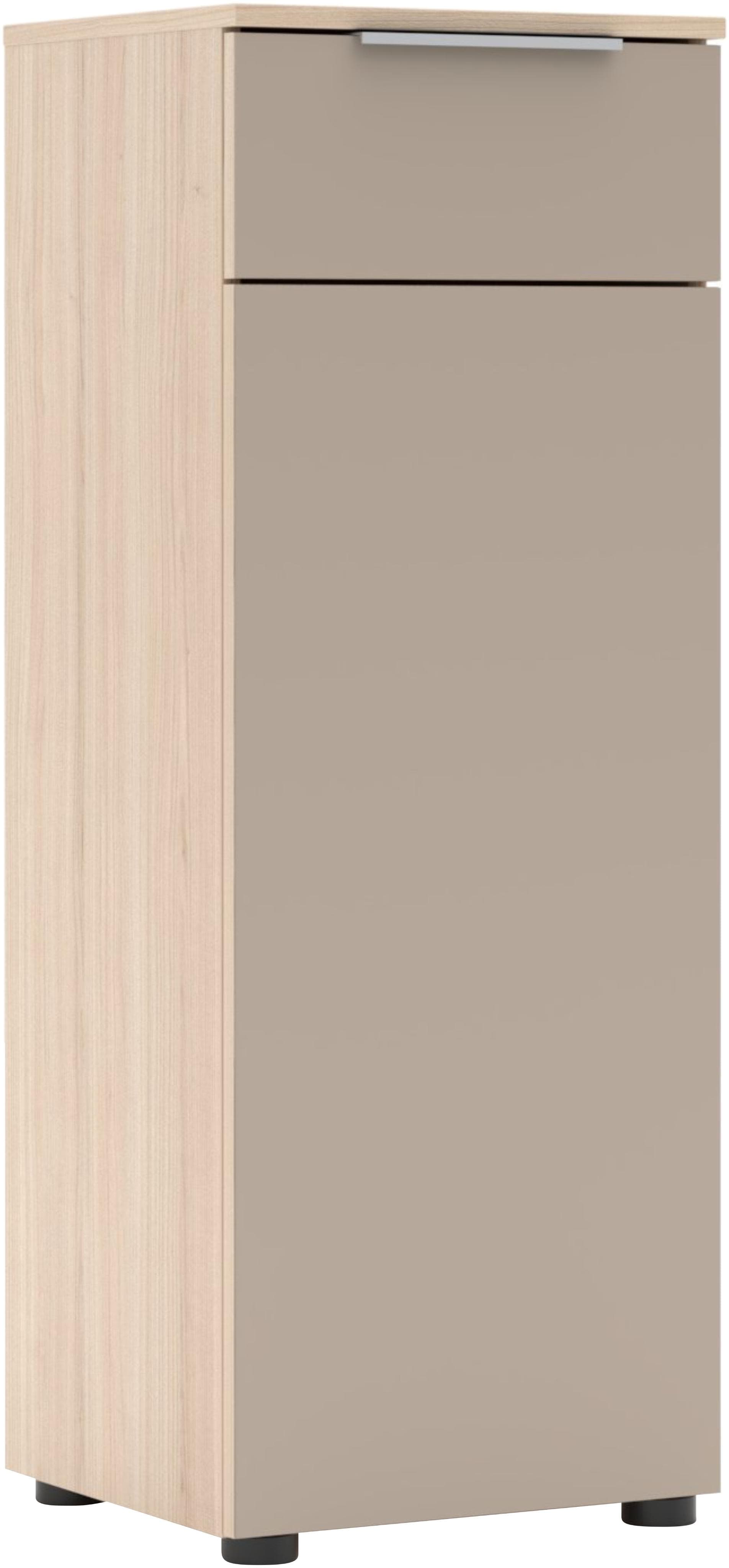Aktenschrank im Büroschrank-Stil aus ABS-Kunststoff, Glas, Holzwerkstoff und Metall