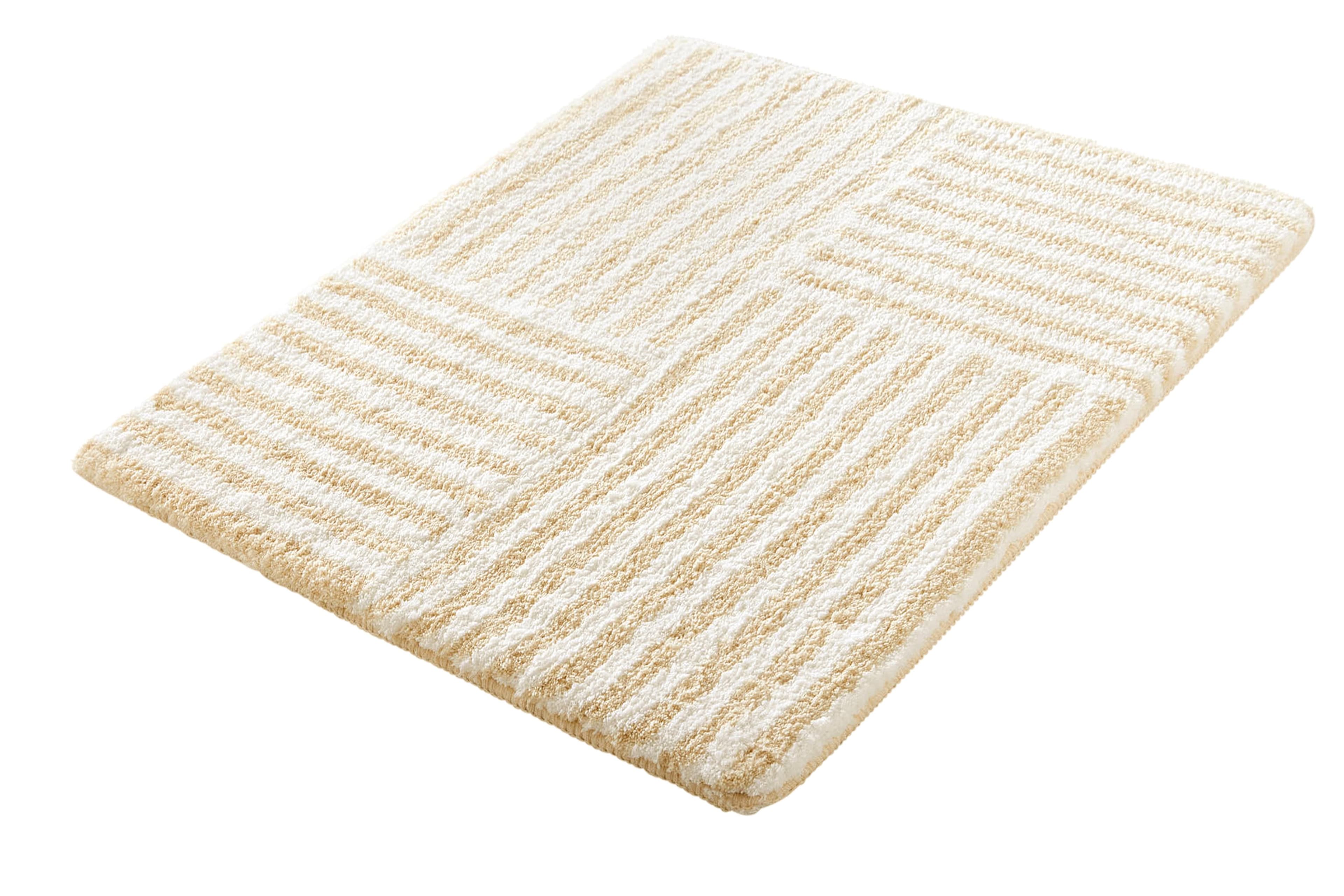 Kleine Wolke Chelsea Badteppich Beige Gestreift