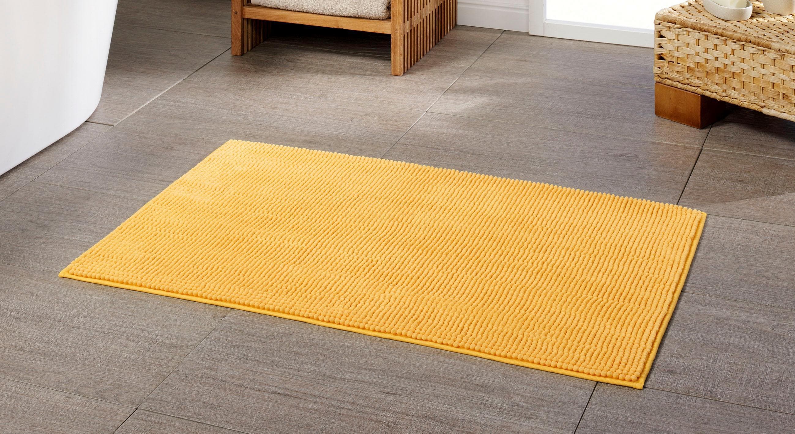 Badematte GÖZZE Chenille Gelb Polyester