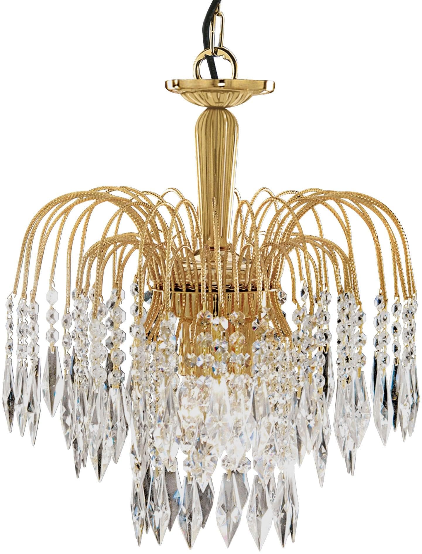 Goldene Vintage Hängeleuchte aus Stahl