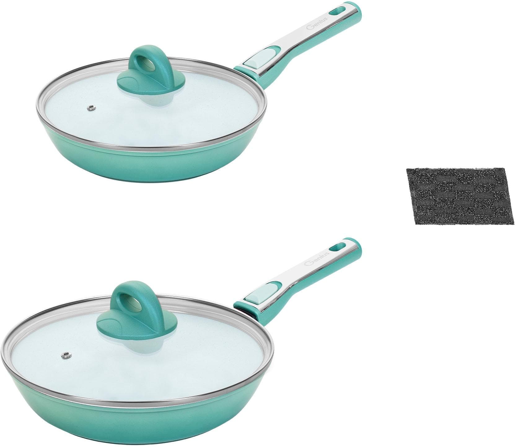 Genius Pfannen-Set Cerafit Revolution 24 cm 28 cm Grün Keramik