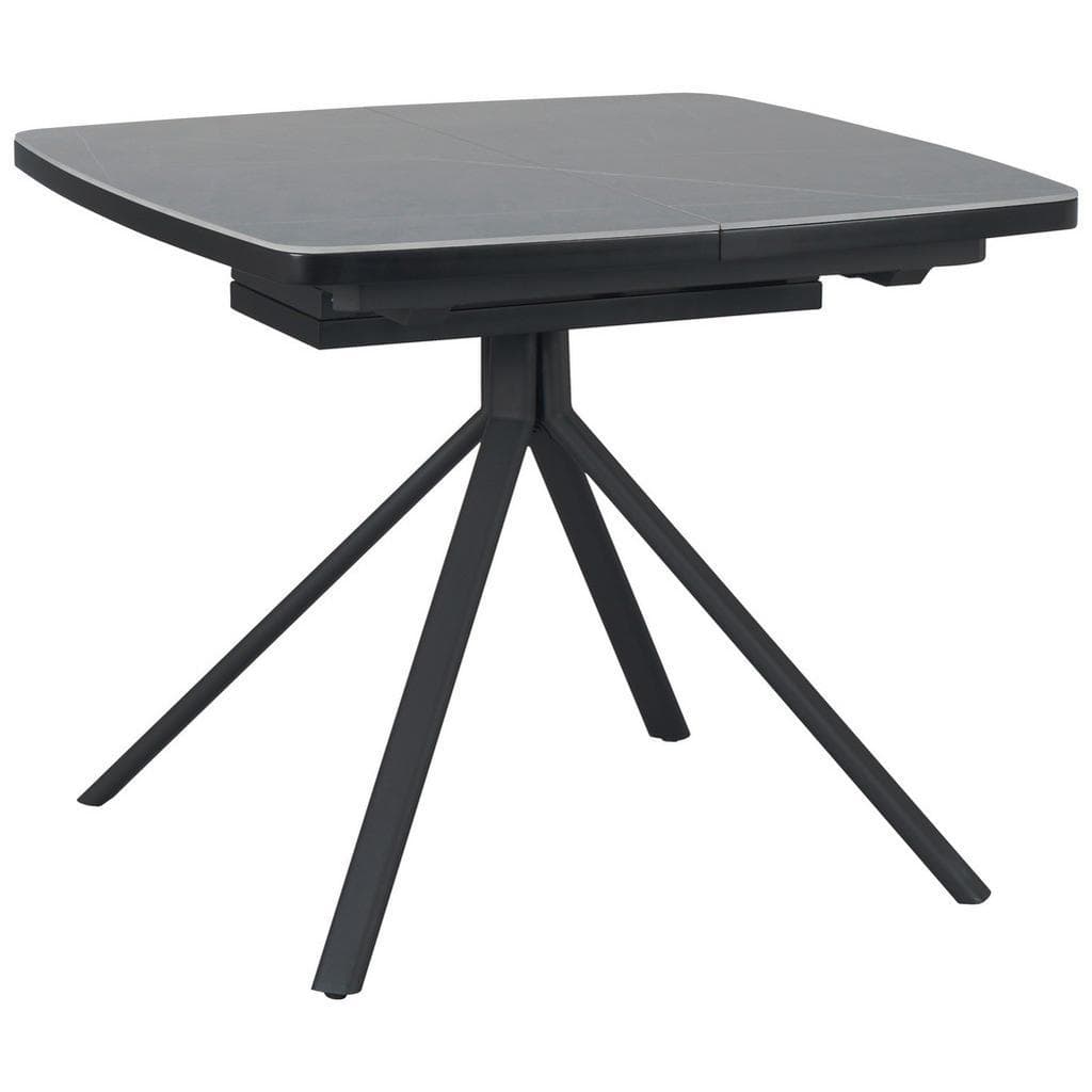 Novel Esstisch Grau Schwarz Keramik Holzwerkstoff quadratisch ausziehbar