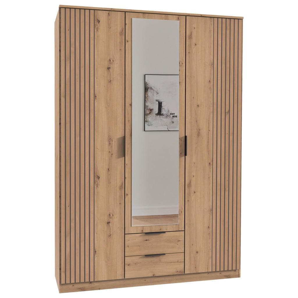 Drehtürenschrank Artisan Eiche - 3-türig