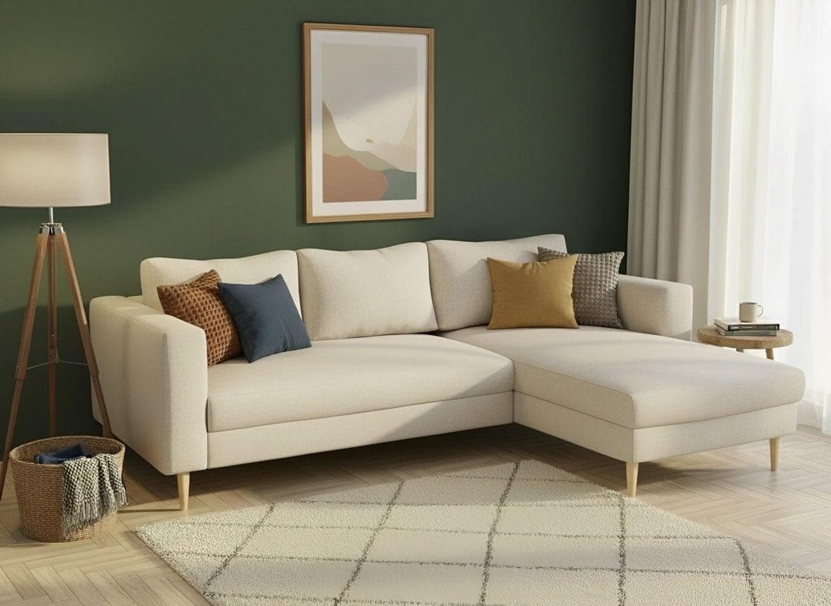 Trendmanufaktur Ecksofa Amazing Sandgrau L-Form