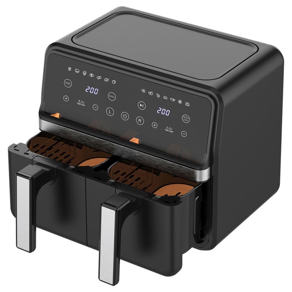 Atrigo Heißluftfritteuse Schwarz Touchscreen