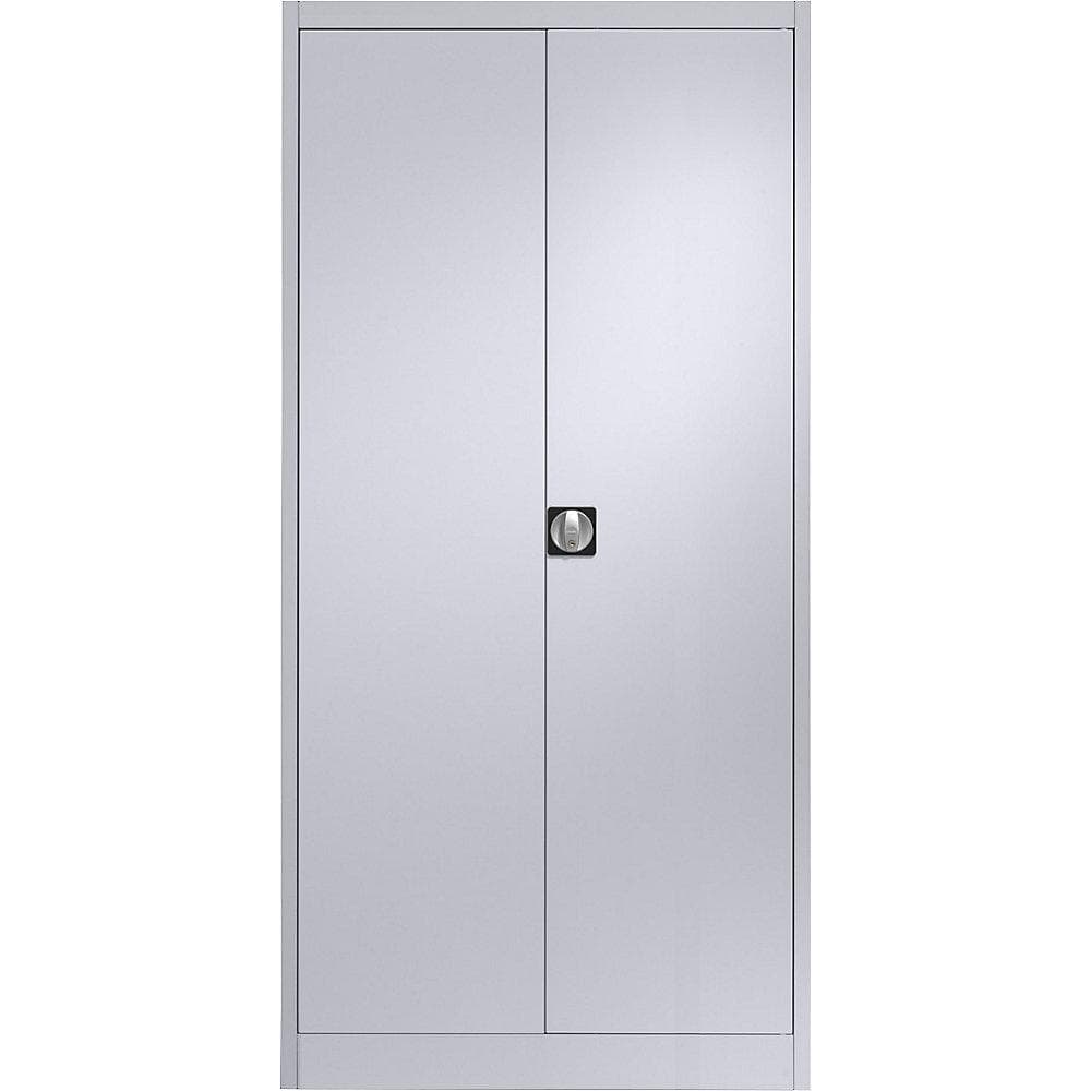 Mauser Stahlschrank mit Flügeltüren und 4 Fachböden weißaluminium