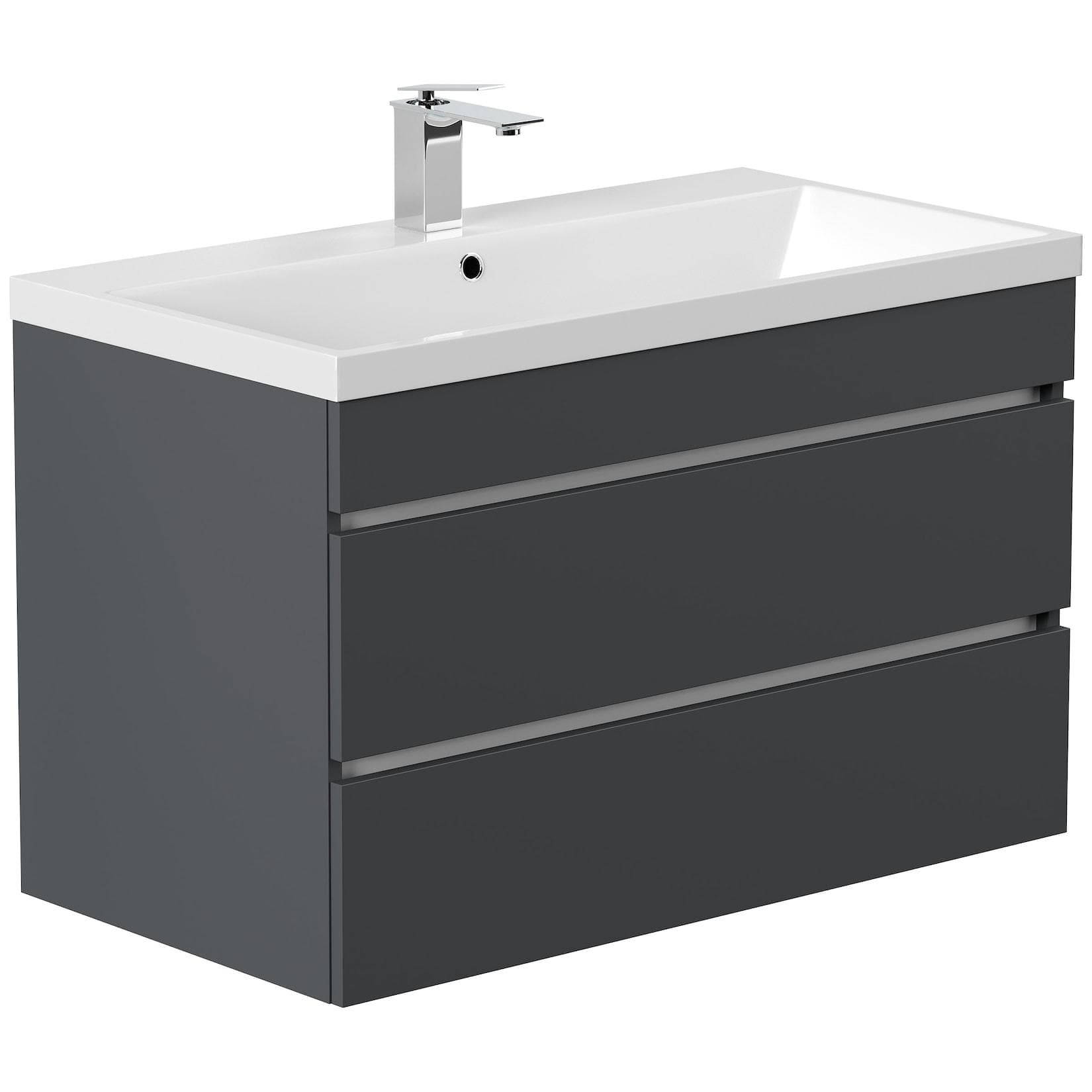 Badmöbel Felini mit grifflosen Schubladen