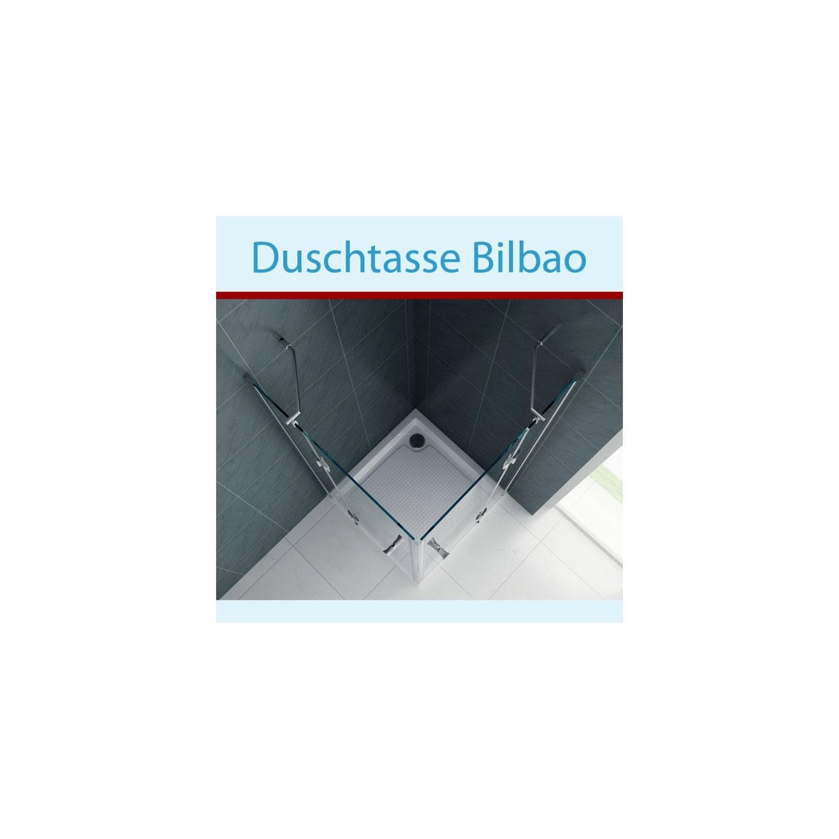 Jet-Line Duschtasse Bilbao 90x90 cm Weiß ABS-Noppen