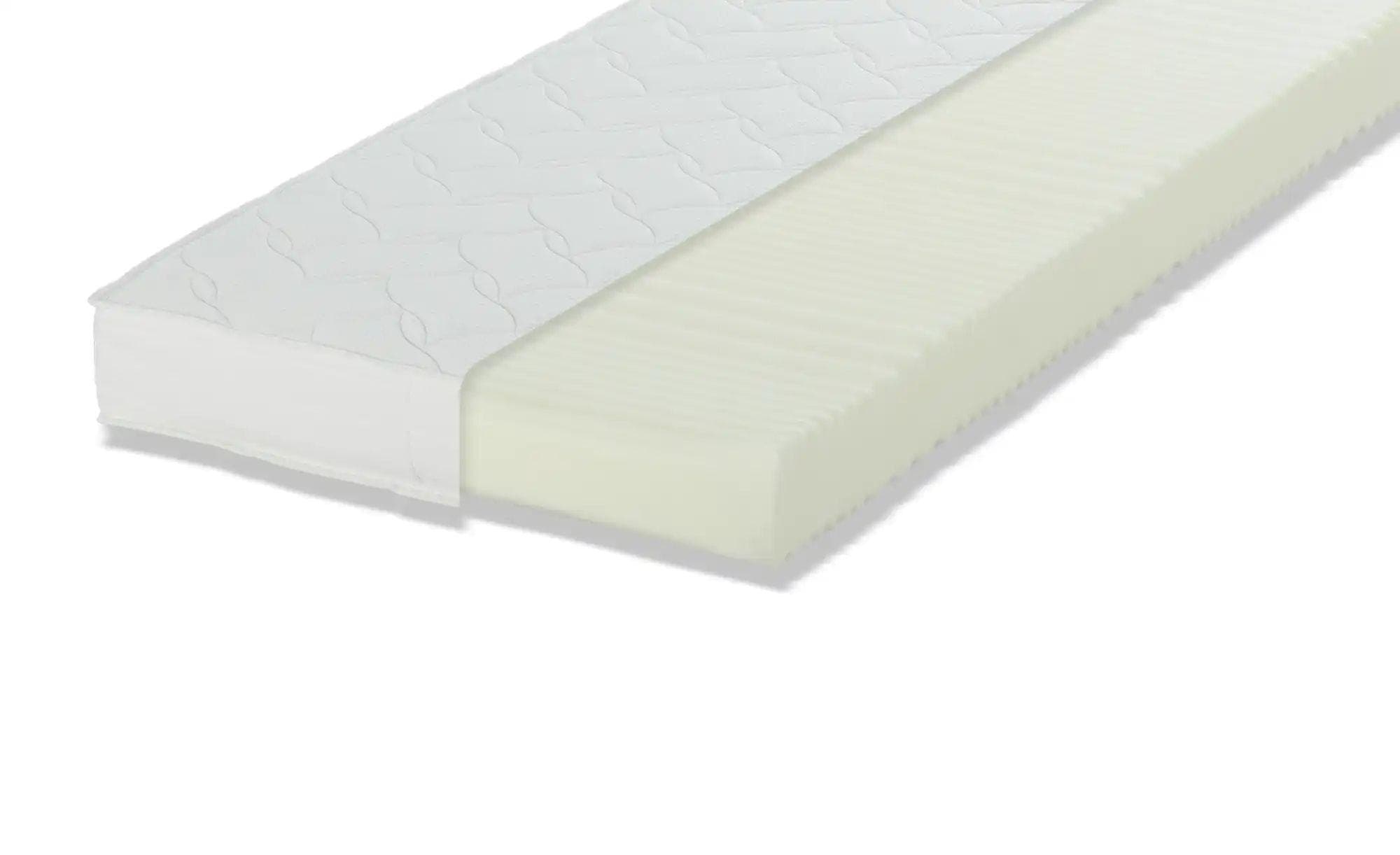 Komfortschaummatratze mit wärmender Lammflor-Seite Elegant Lammflor Weiß