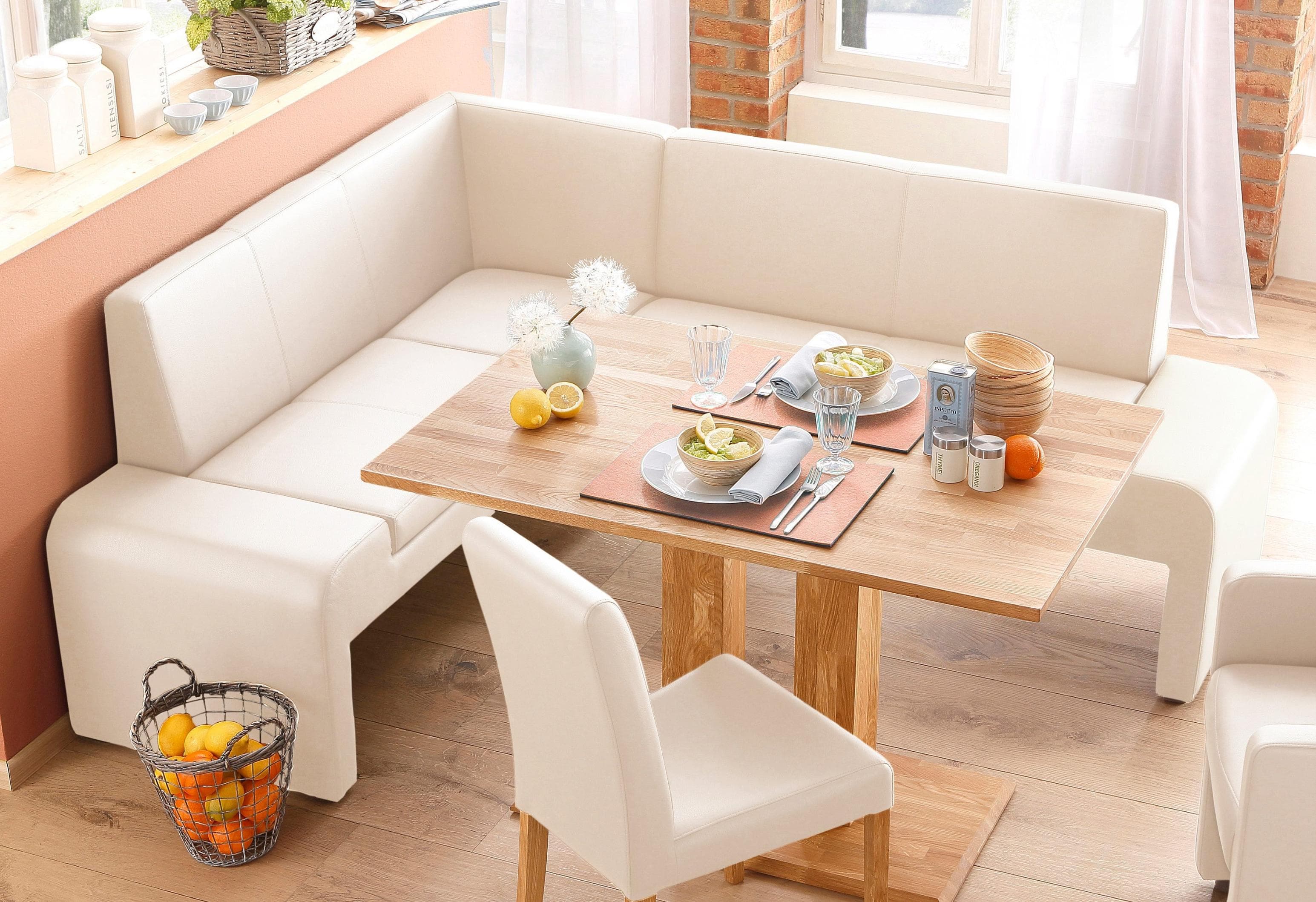 HOME AFFAIRE Eckbank Bologna Beige Kunstleder