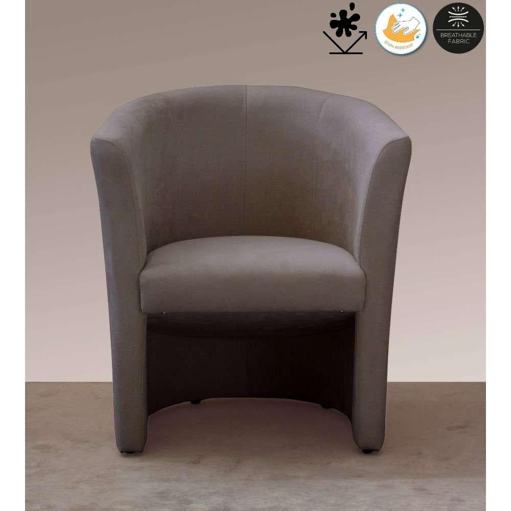 Home Affaire Cocktailsessel Tabby Grau Chenille Optik