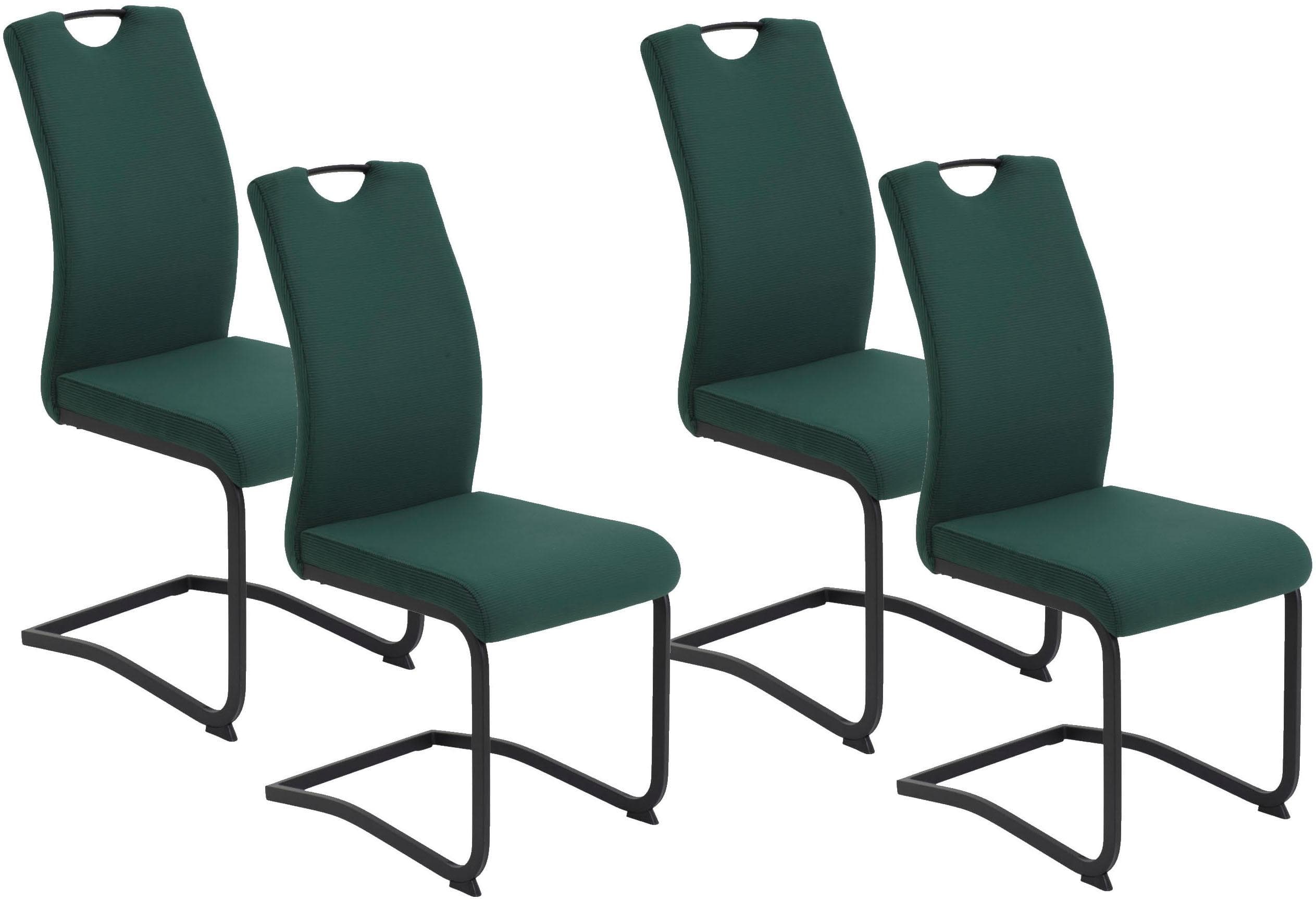 Hela Freischwinger RIGA II Set 4 St. Grün/Schwarz Metall