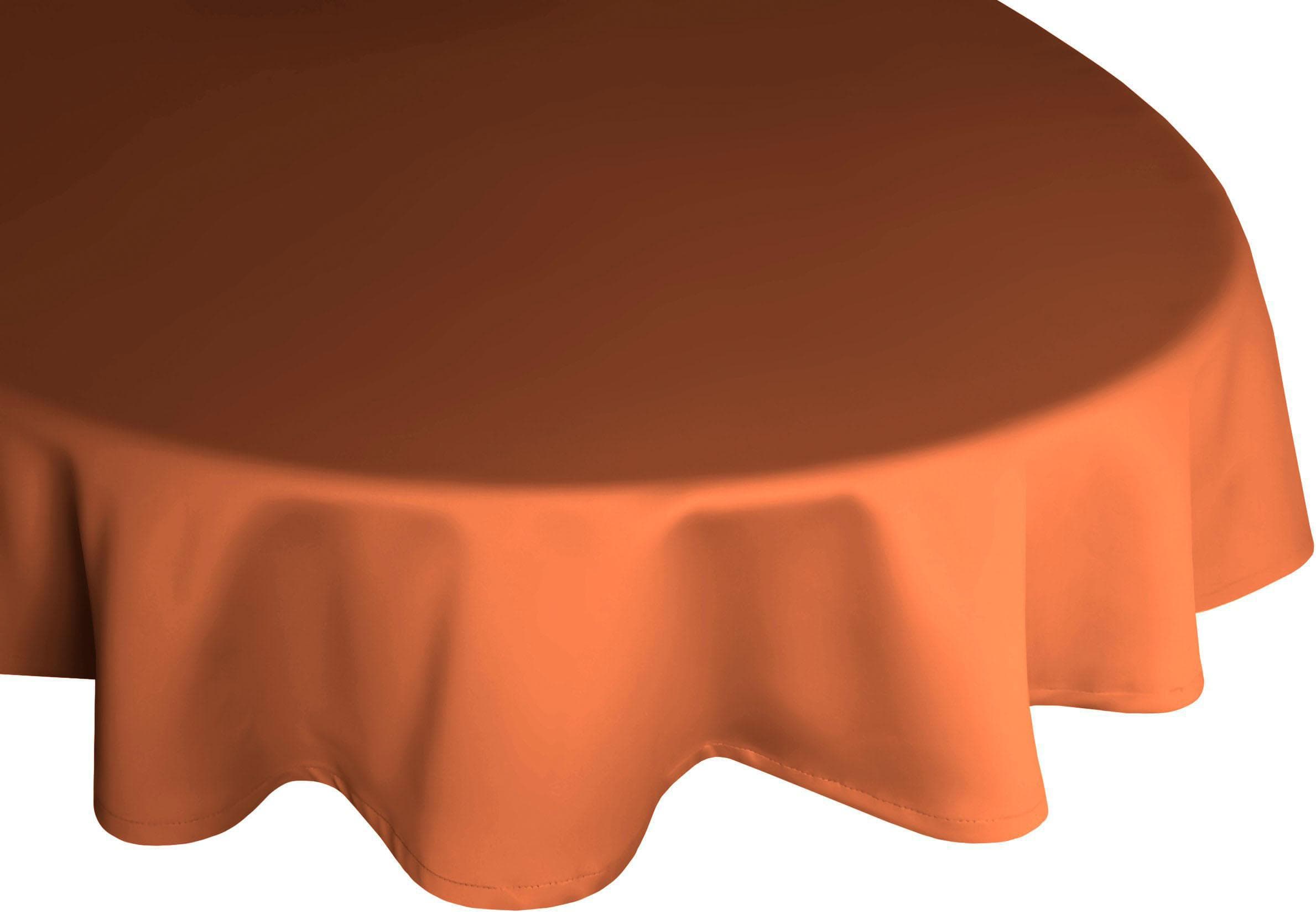 WIRTH NEWBURY Tischdecke Rund 160cm Terrakotta Baumwolle Polyester