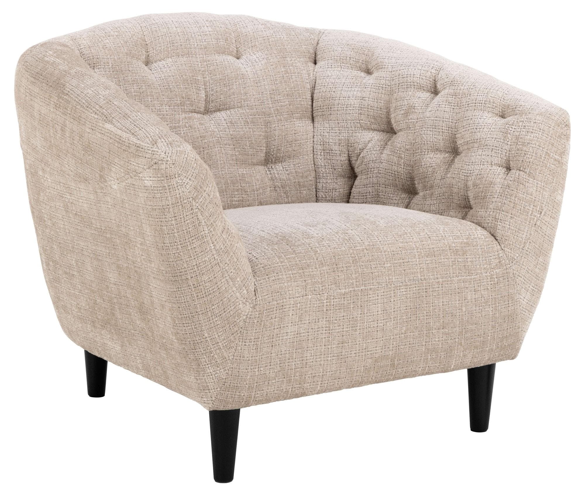 ACTONA GROUP Loungesessel Ria Beige Chenille mit Taschenfedern