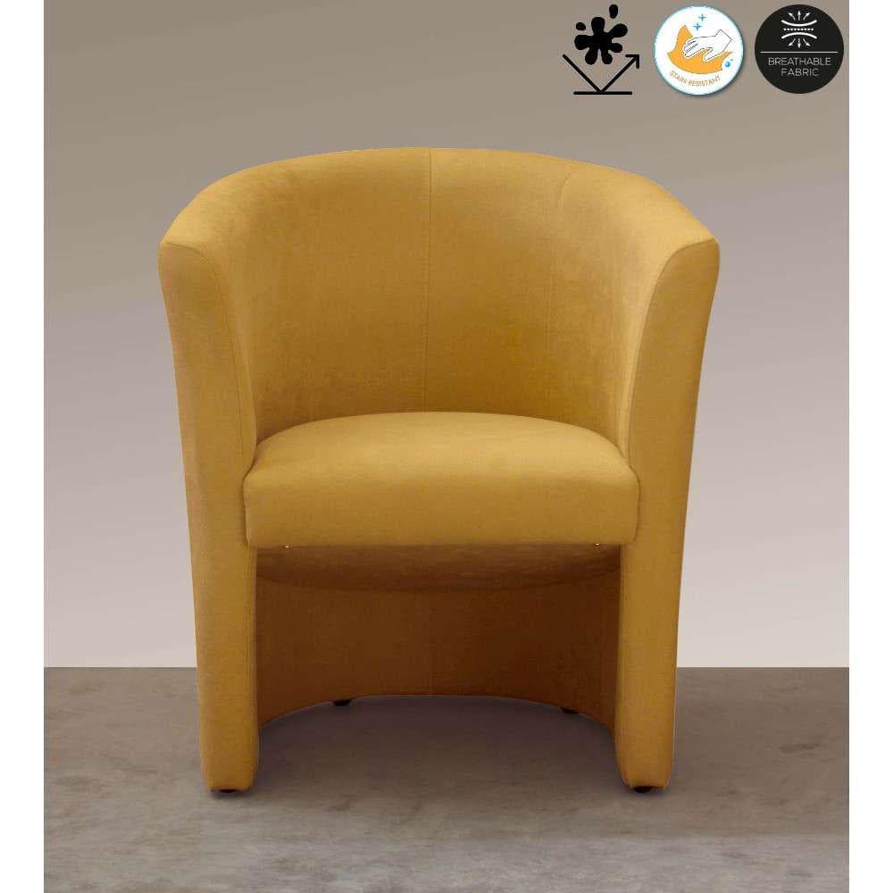 Home Affaire Cocktailsessel Tabby Gelb Chenille Optik