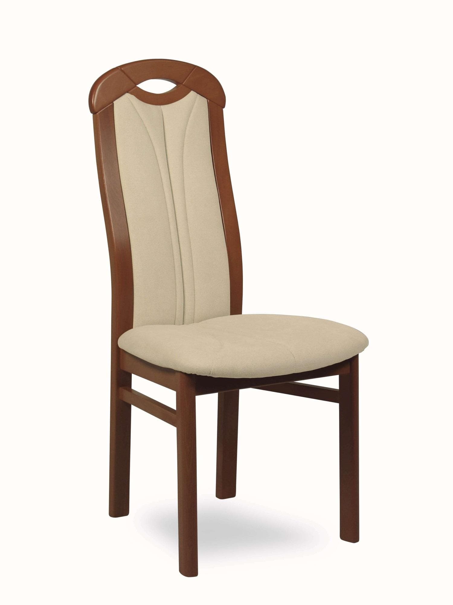 HOME AFFAIRE Stuhl ALEX Armlehnstuhl Beige Massivholz