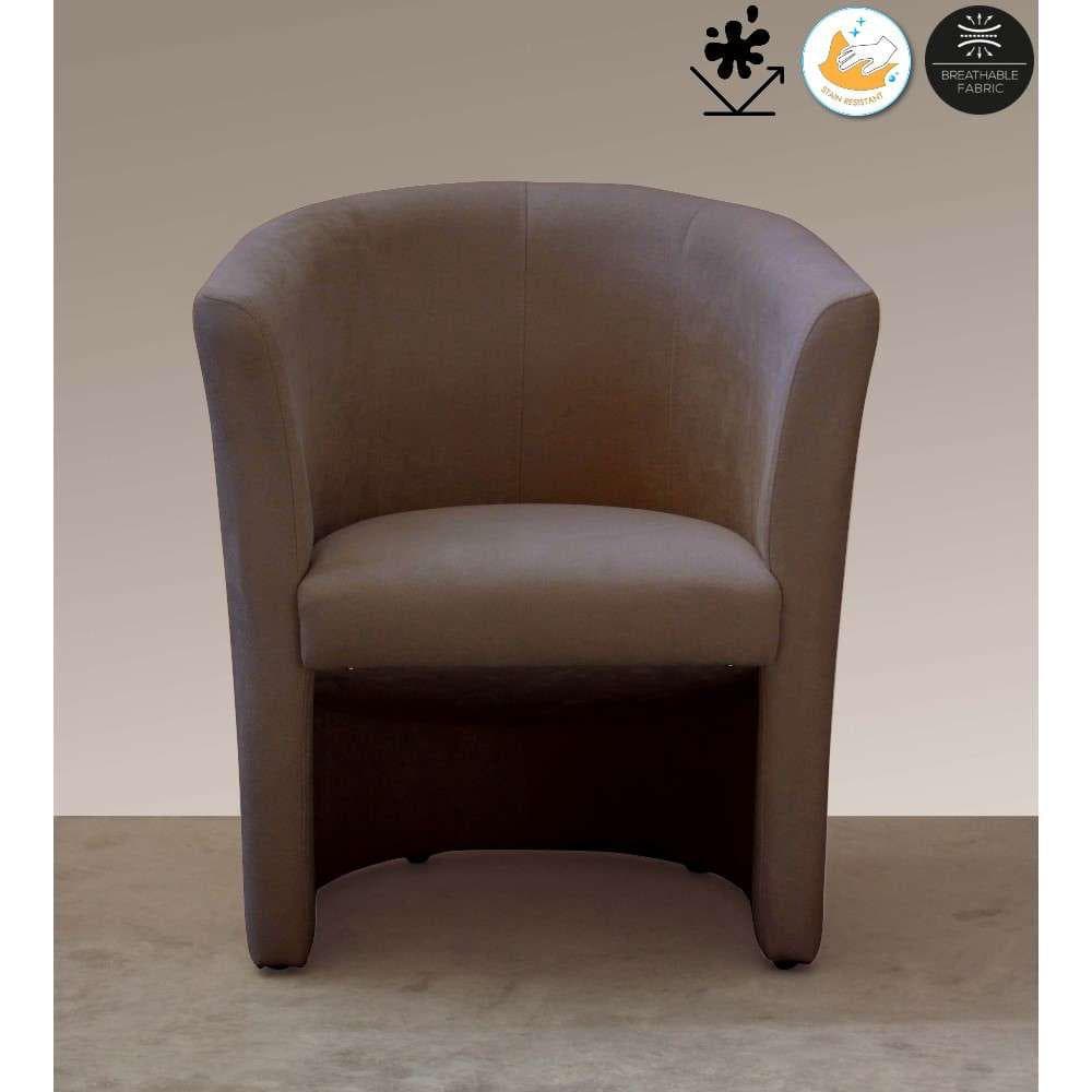 Home Affaire Cocktailsessel Tabby Braun Polyester Chenille Optik