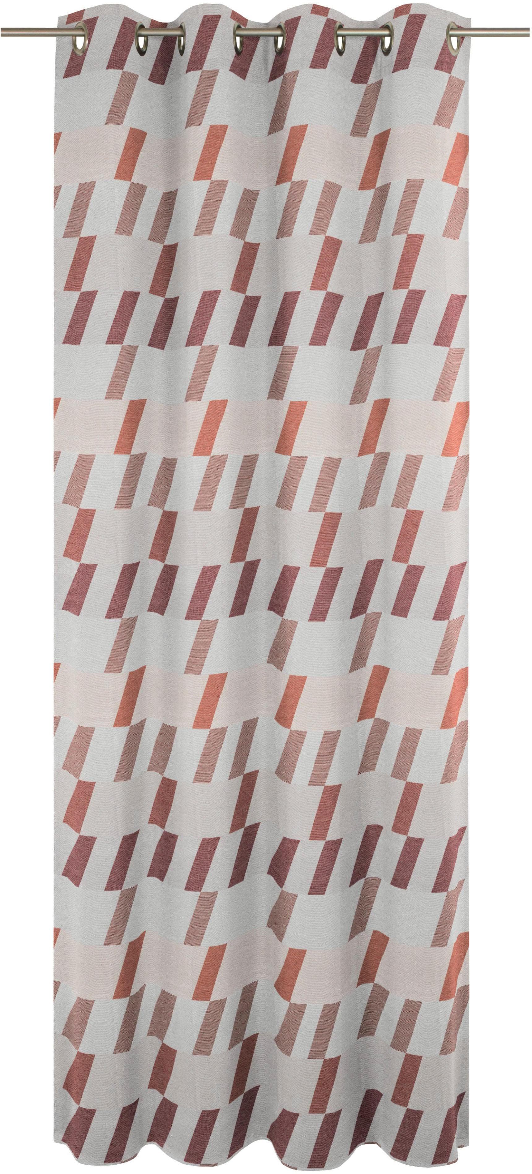 Vorhang WIRTH Bray Terrakotta Jacquard mit Ösen