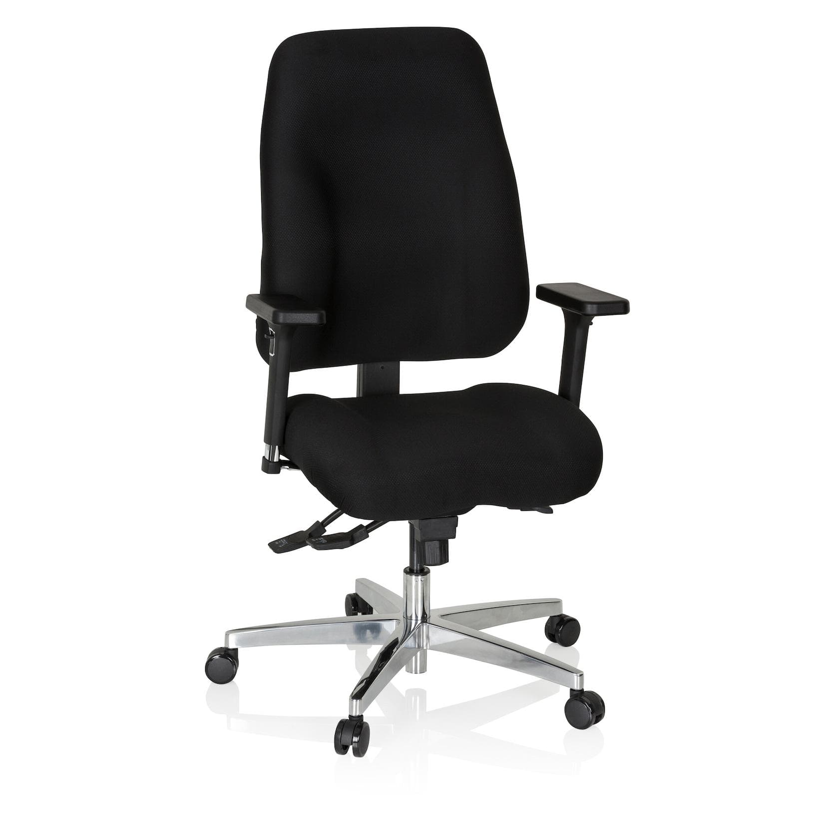 hjh OFFICE Profi Bürostuhl ZENIT COMFORT Stoff mit Armlehnen höhenverstellbar