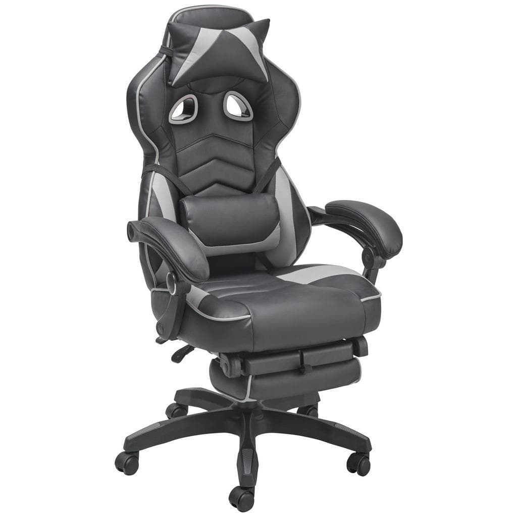 Livetastic Gamingstuhl Grau Schwarz mit Liegefunktion