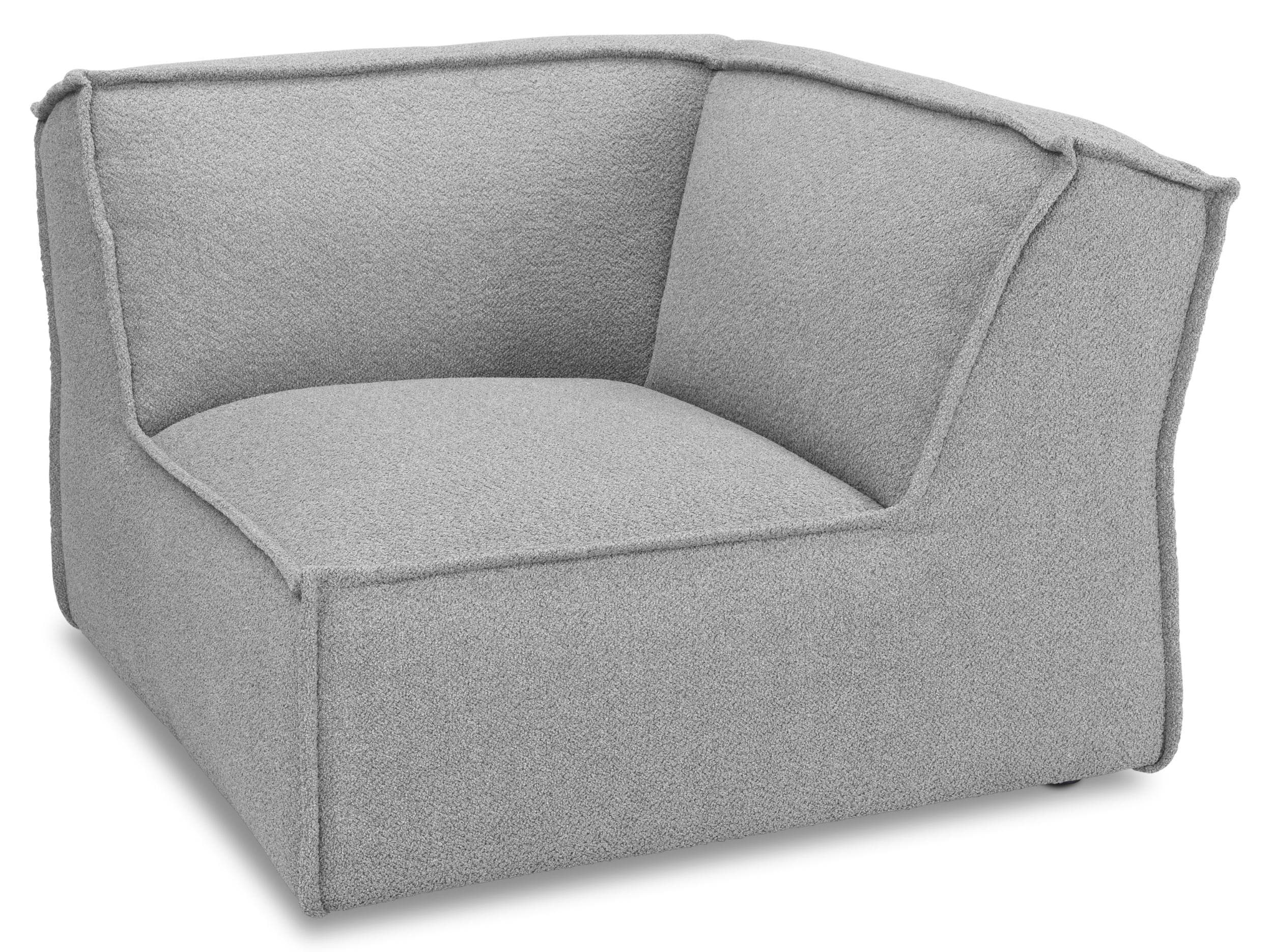 Graue Polsterecke mit Eckelement