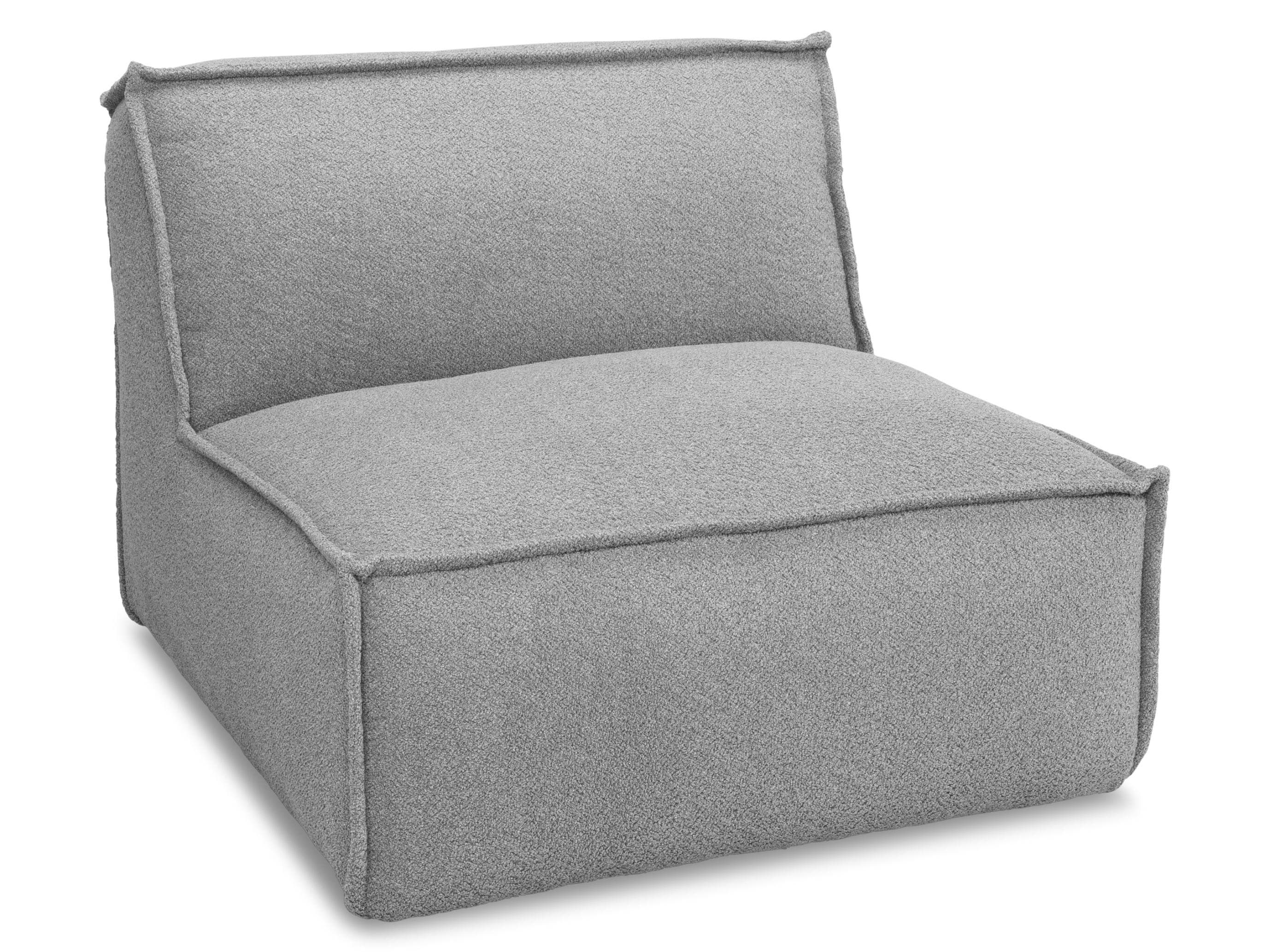 Graue Polsterecke mit Sitzelement