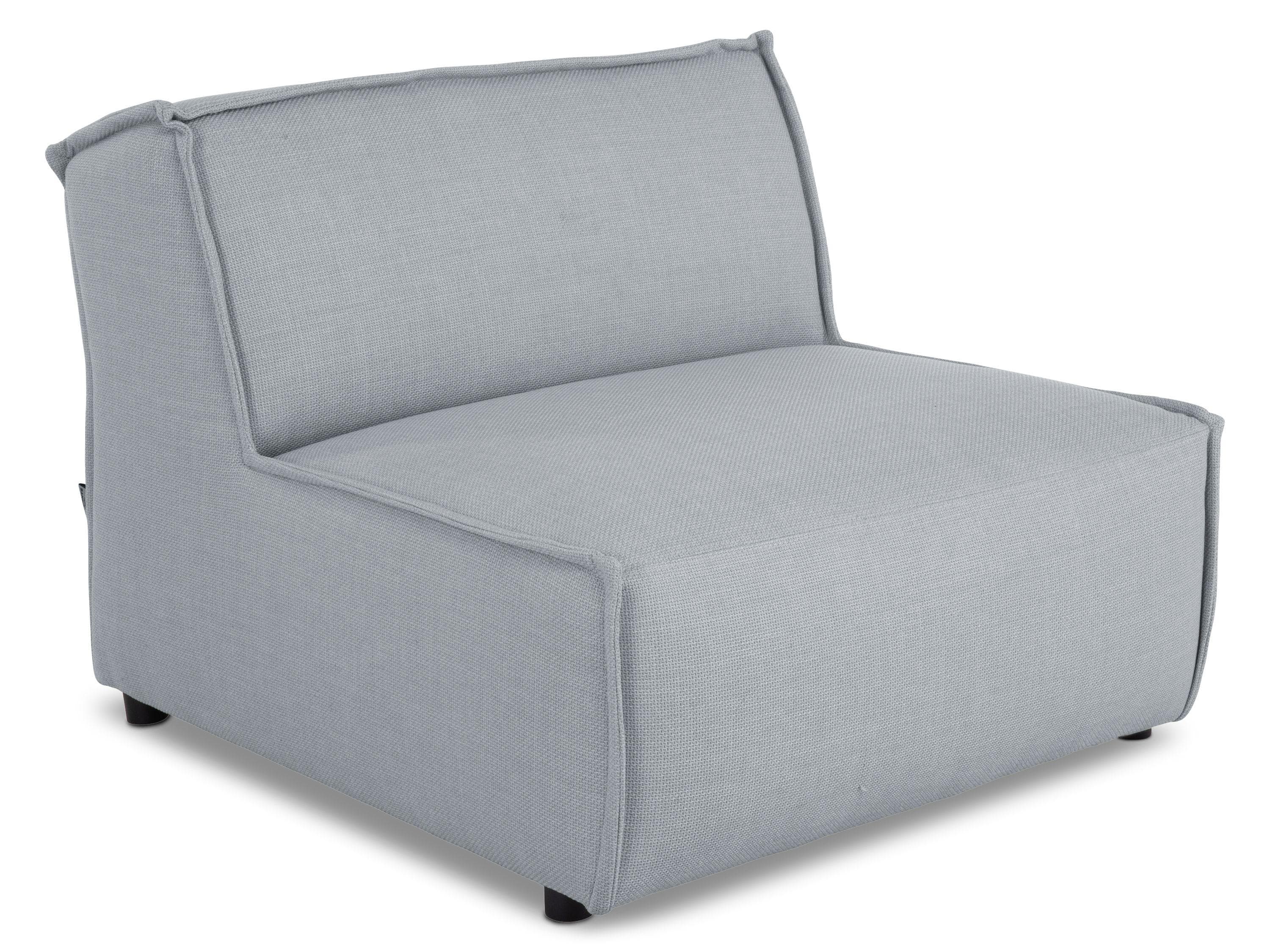 Silberne Polsterecke mit Sitzfunktion