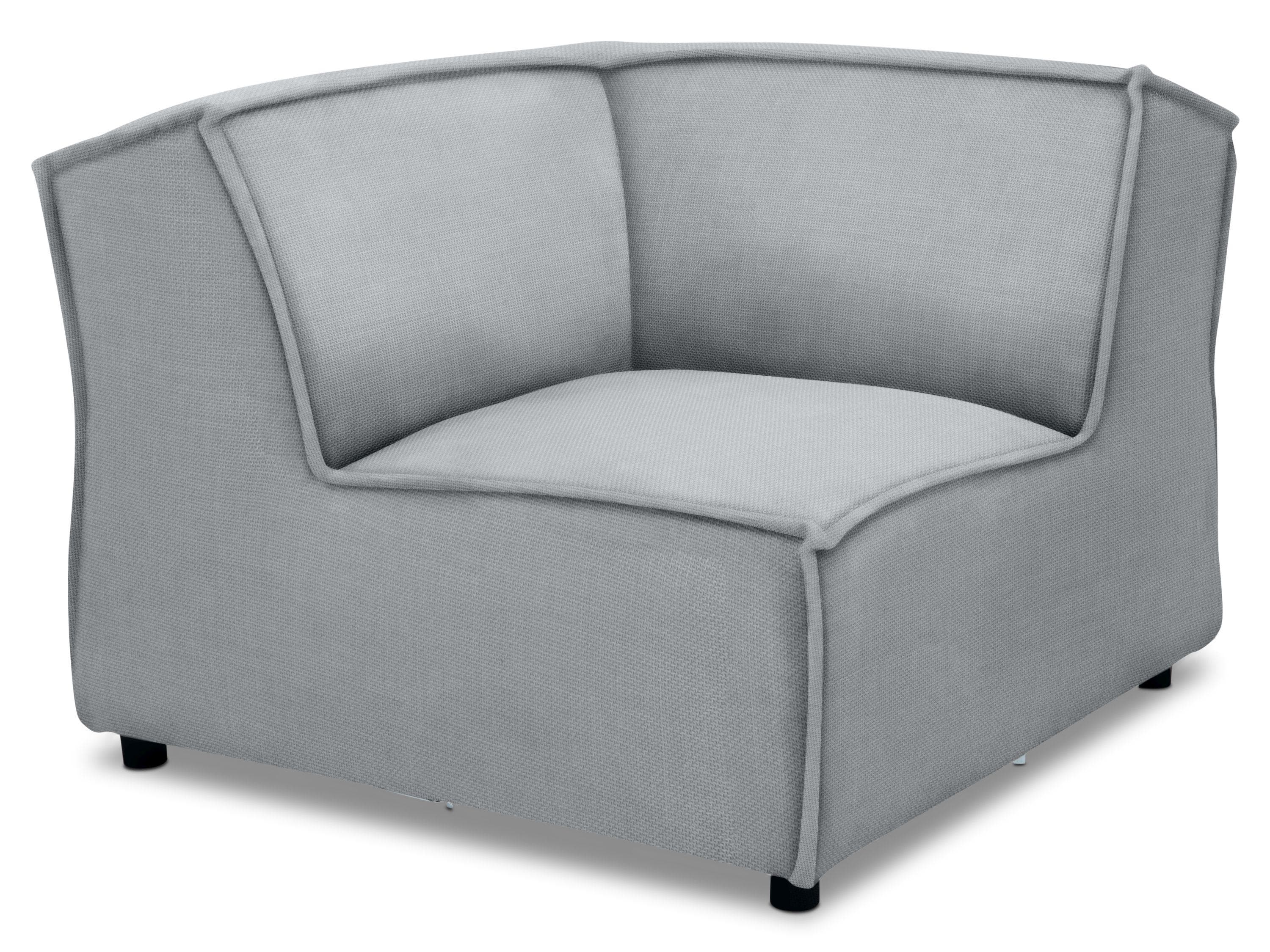 Graue Polsterecke mit Eckelement